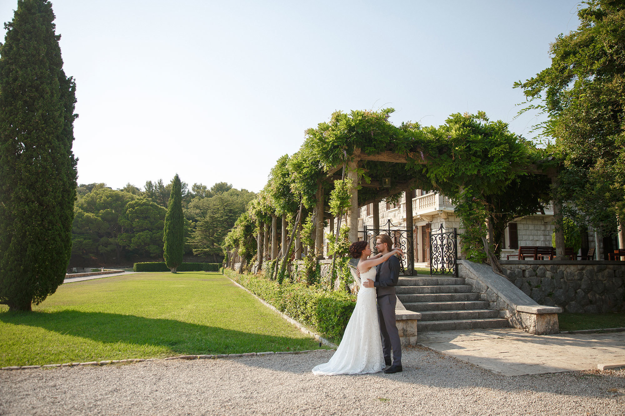 Montenegro park Milocer'de düğün