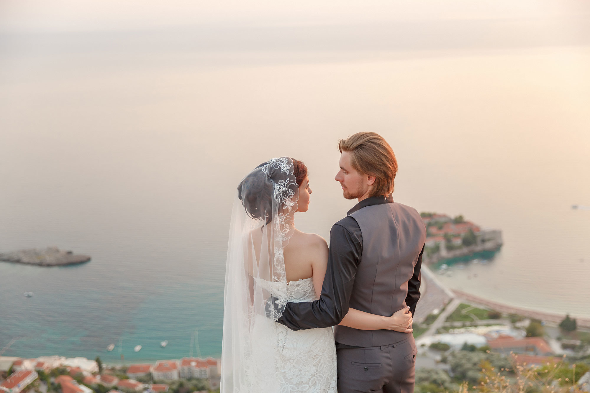 Montenegro park Milocer'de düğün