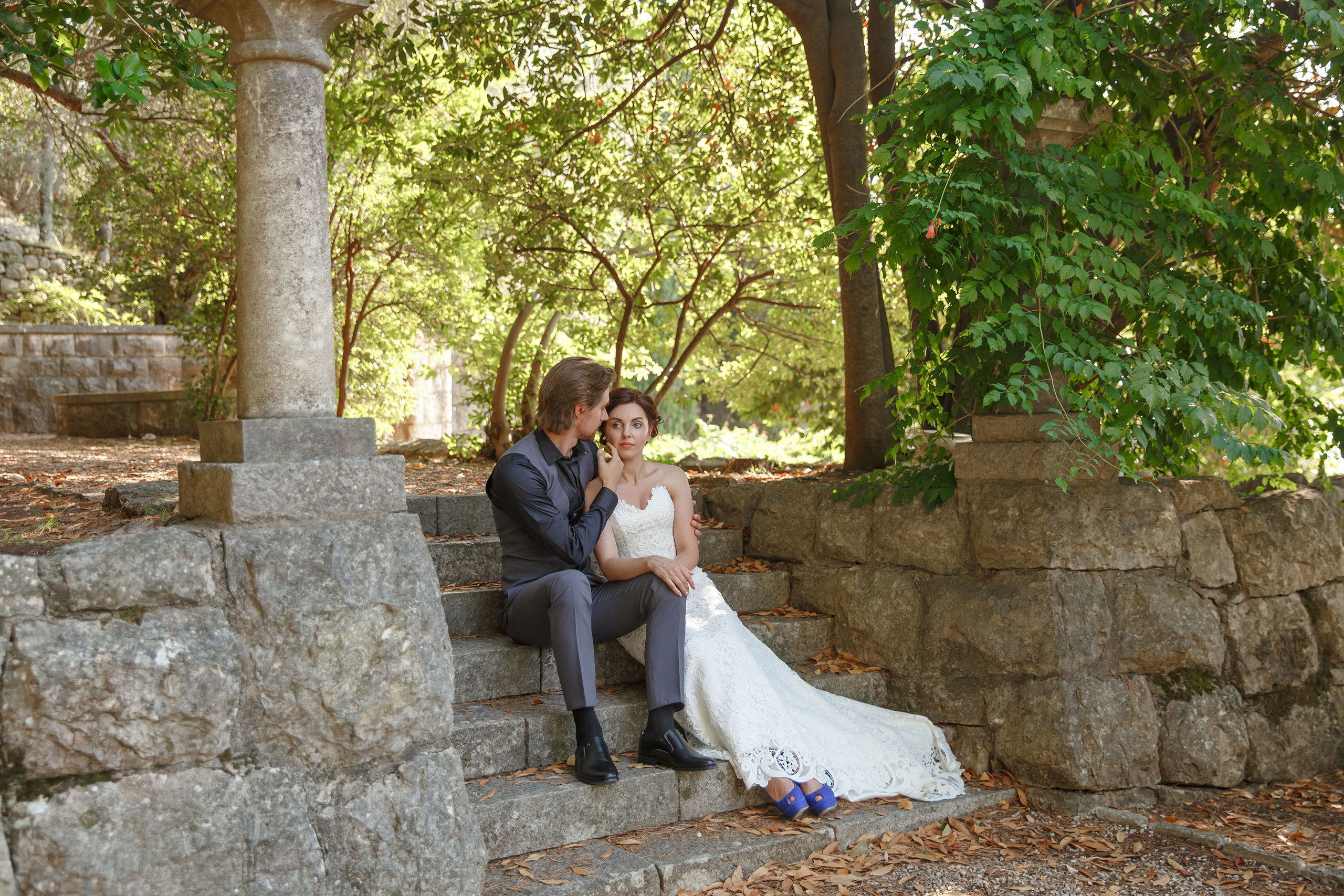 Montenegro park Milocer'de düğün