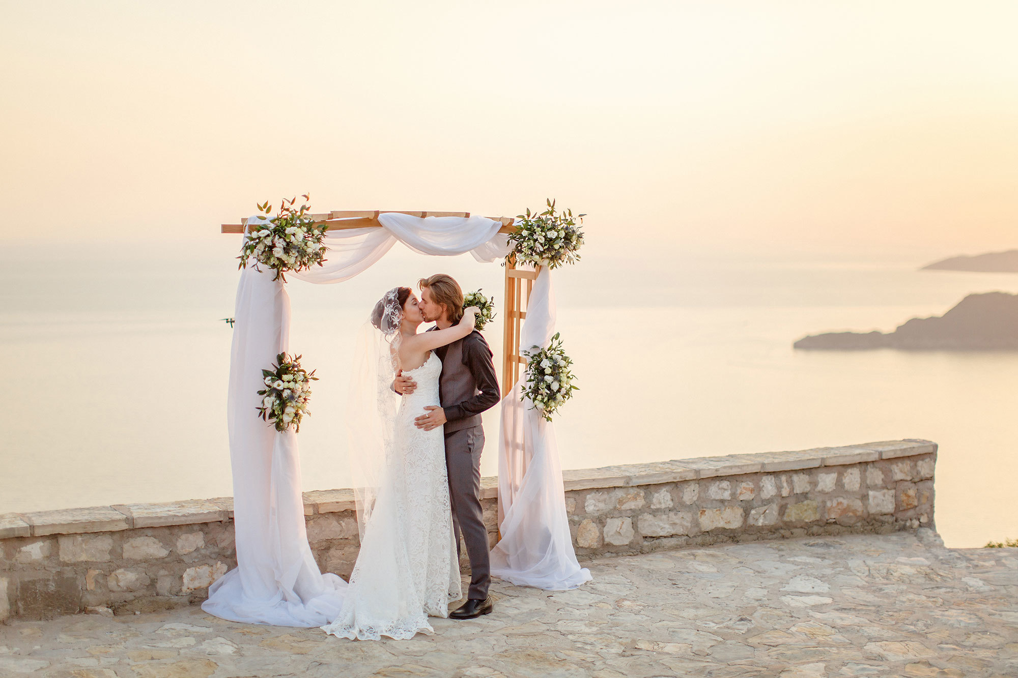 Montenegro park Milocer'de düğün