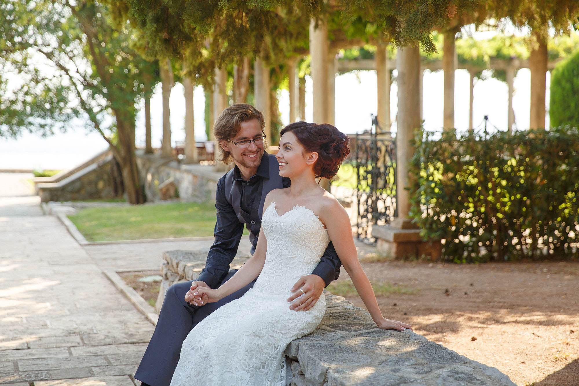 Montenegro park Milocer'de düğün