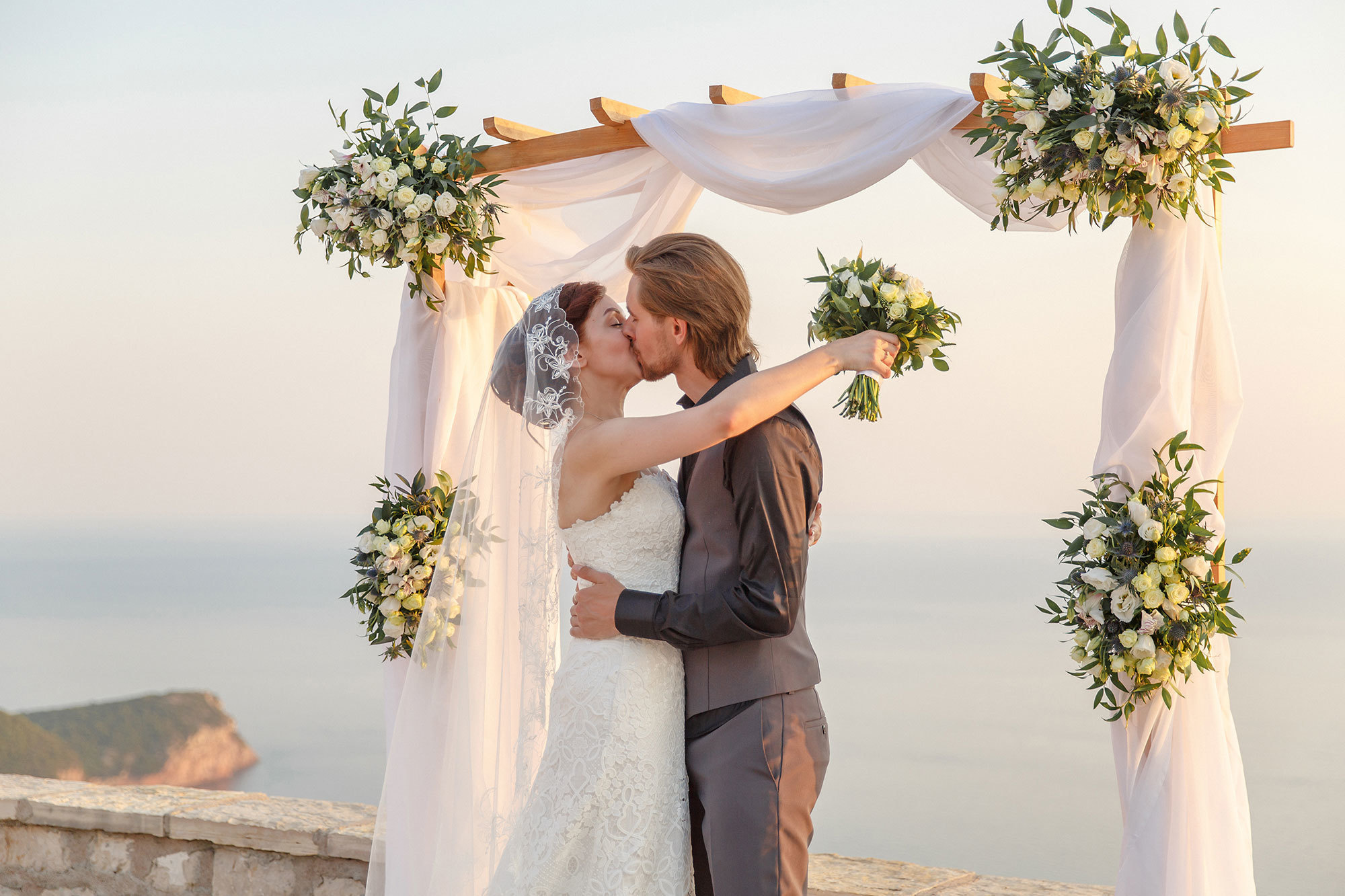 Montenegro park Milocer'de düğün