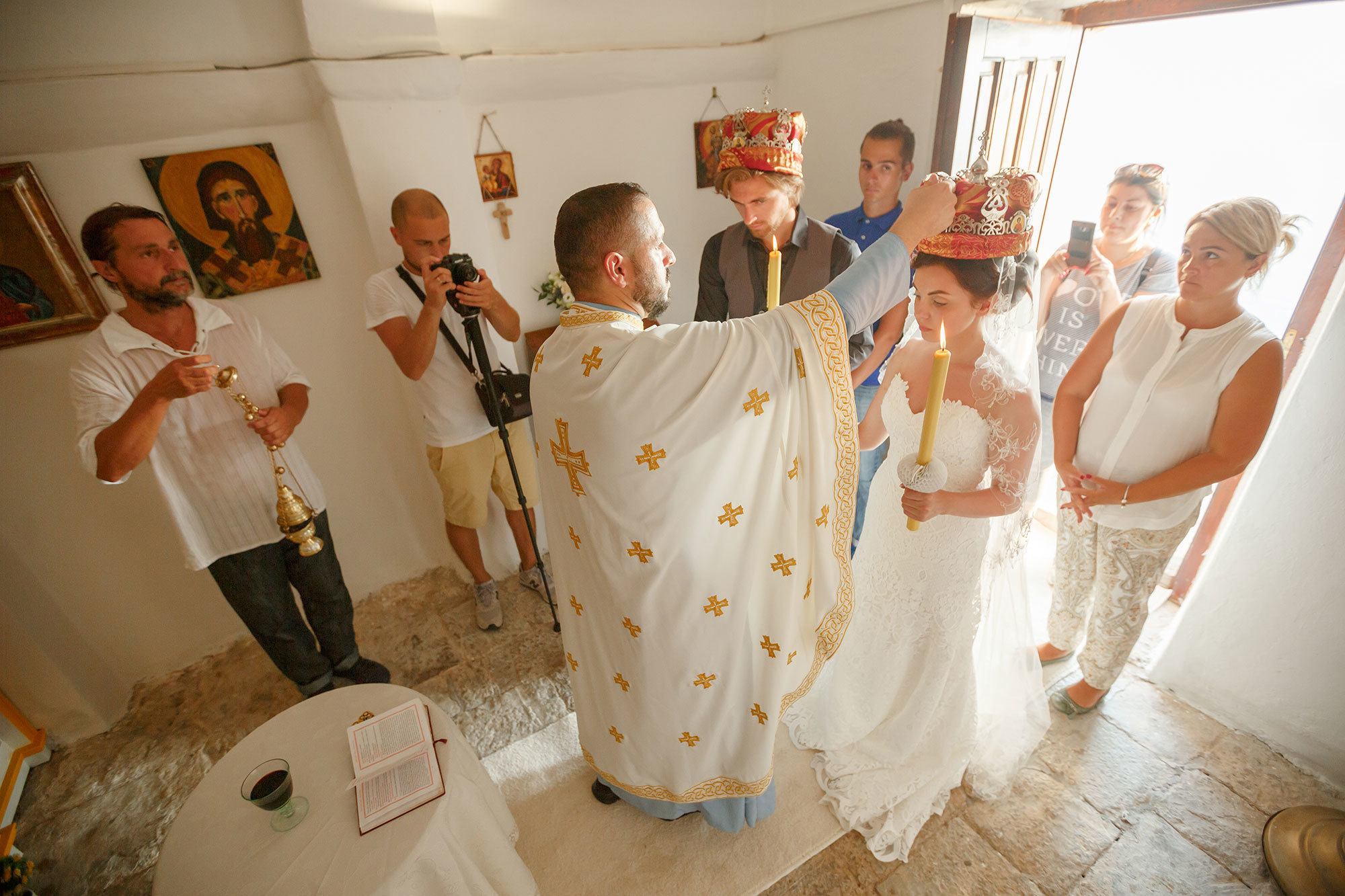 Wedding in ortodox church in Montenegro