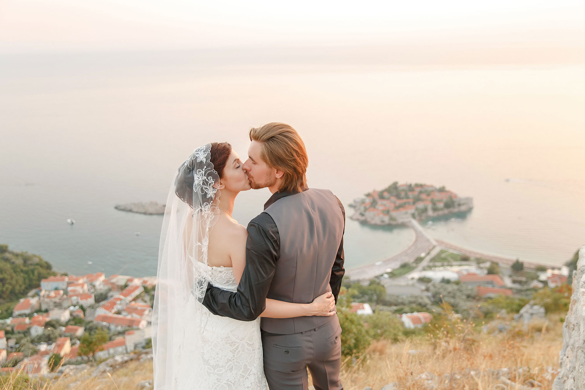 Montenegro park Milocer'de düğün