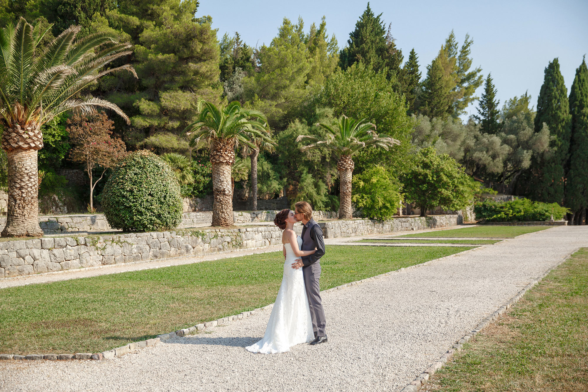 Montenegro park Milocer'de düğün