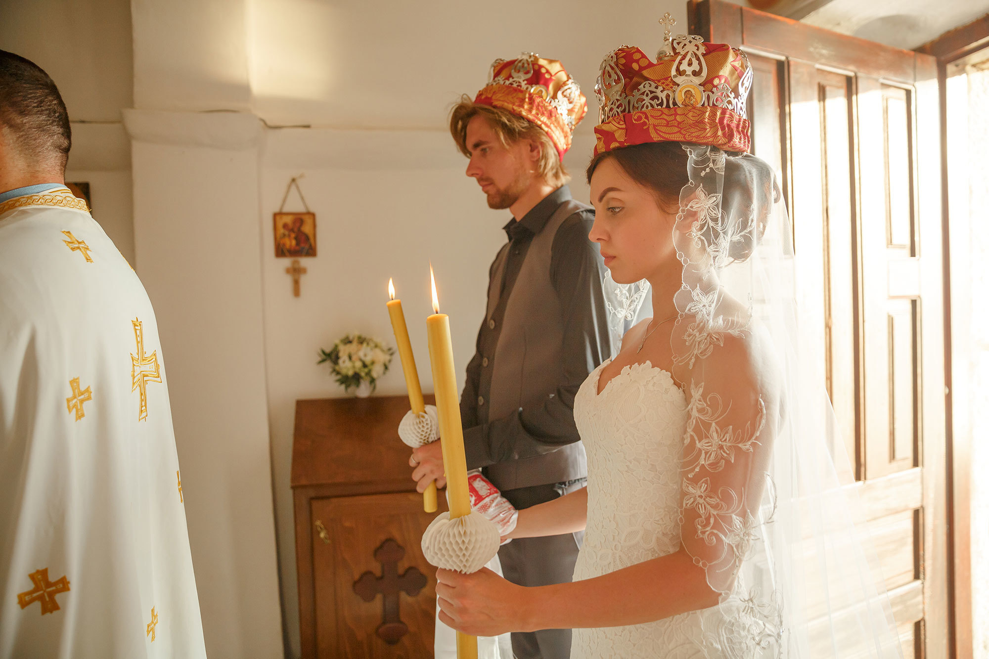 Wedding in ortodox church in Montenegro