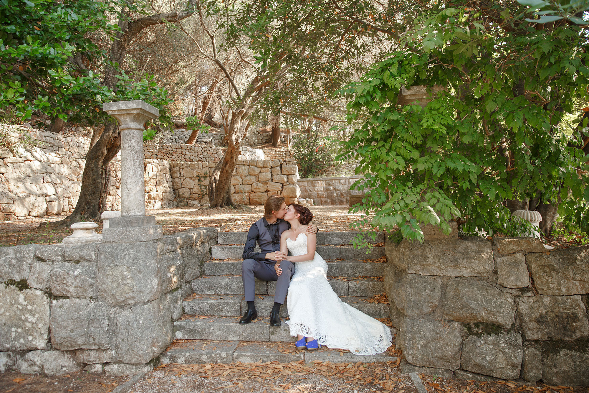 Montenegro park Milocer'de düğün