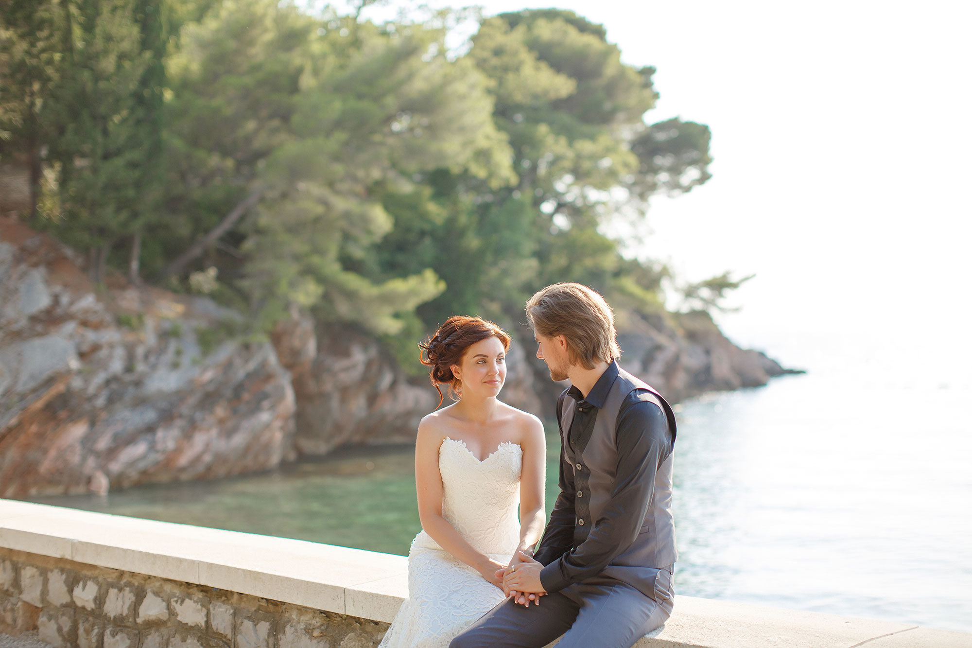 Montenegro park Milocer'de düğün