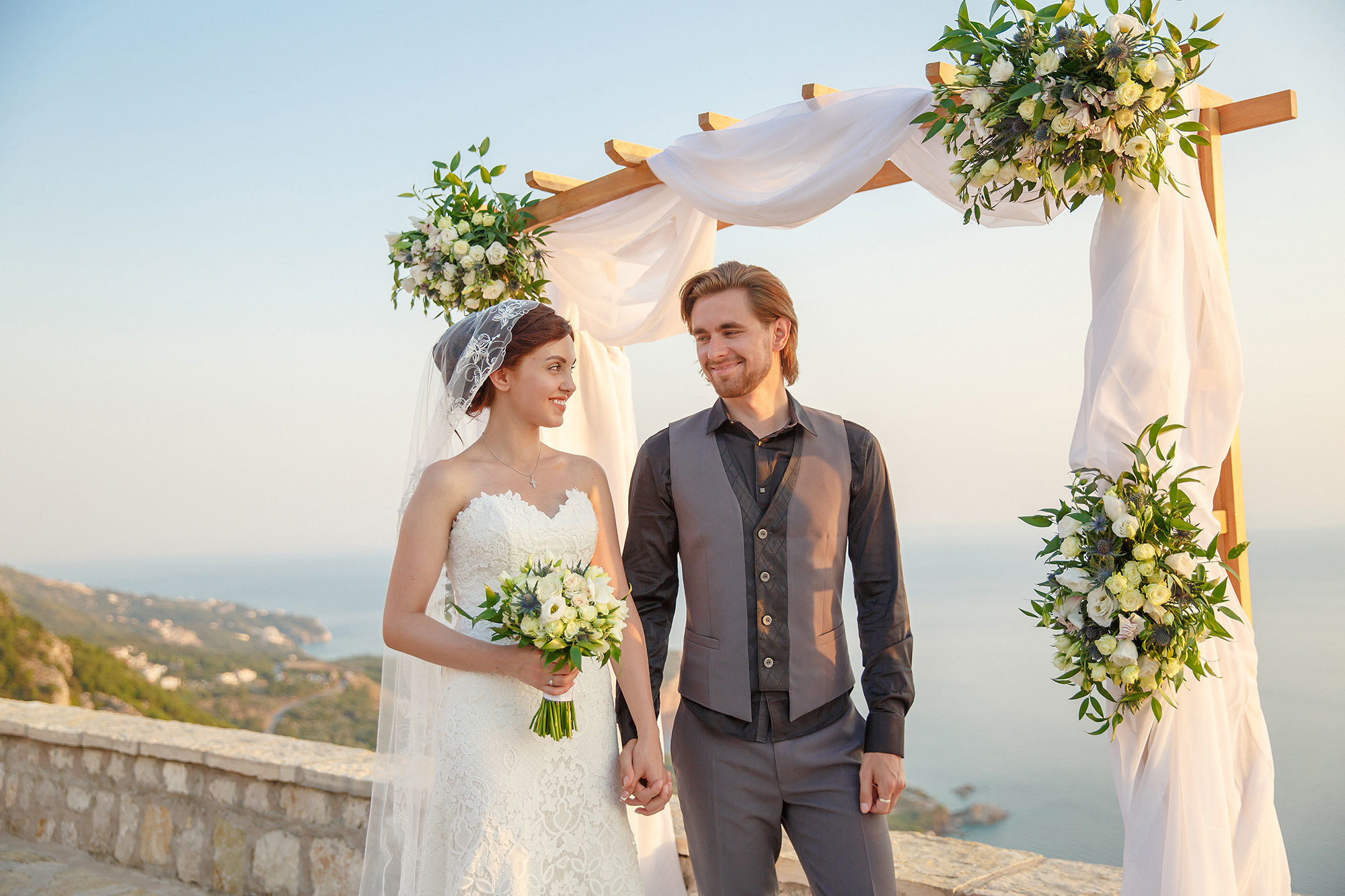 Montenegro park Milocer'de düğün