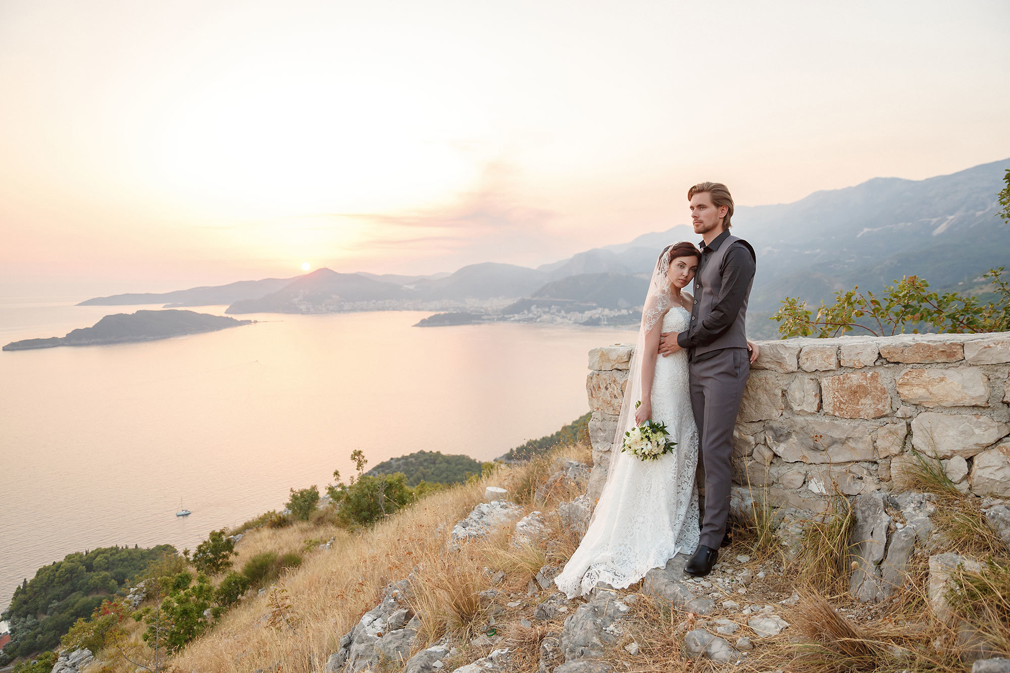 Montenegro park Milocer'de düğün