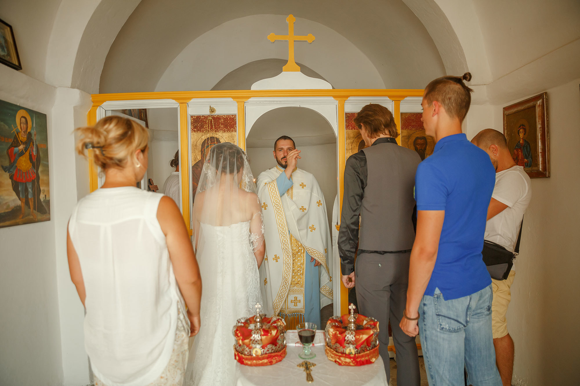 Wedding in ortodox church in Montenegro