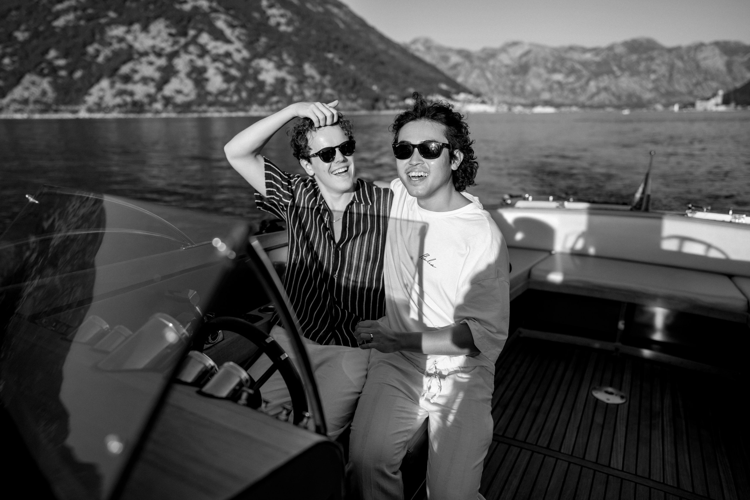 Perast Boat Proposal. Trouwfotograaf & videograaf in Montenegro | Maria & Vasilii