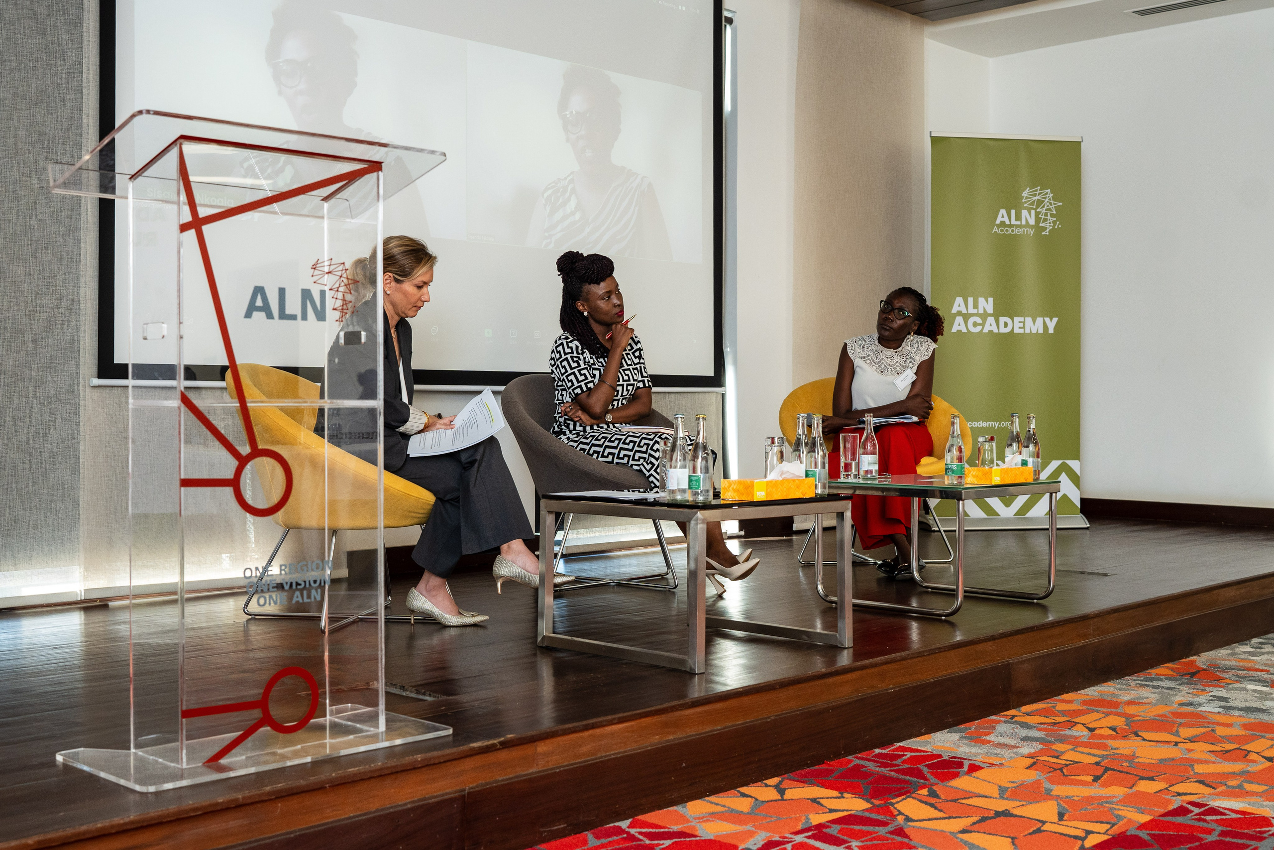 Panel discussion led by three women- inclusive corporate event in Nairobi