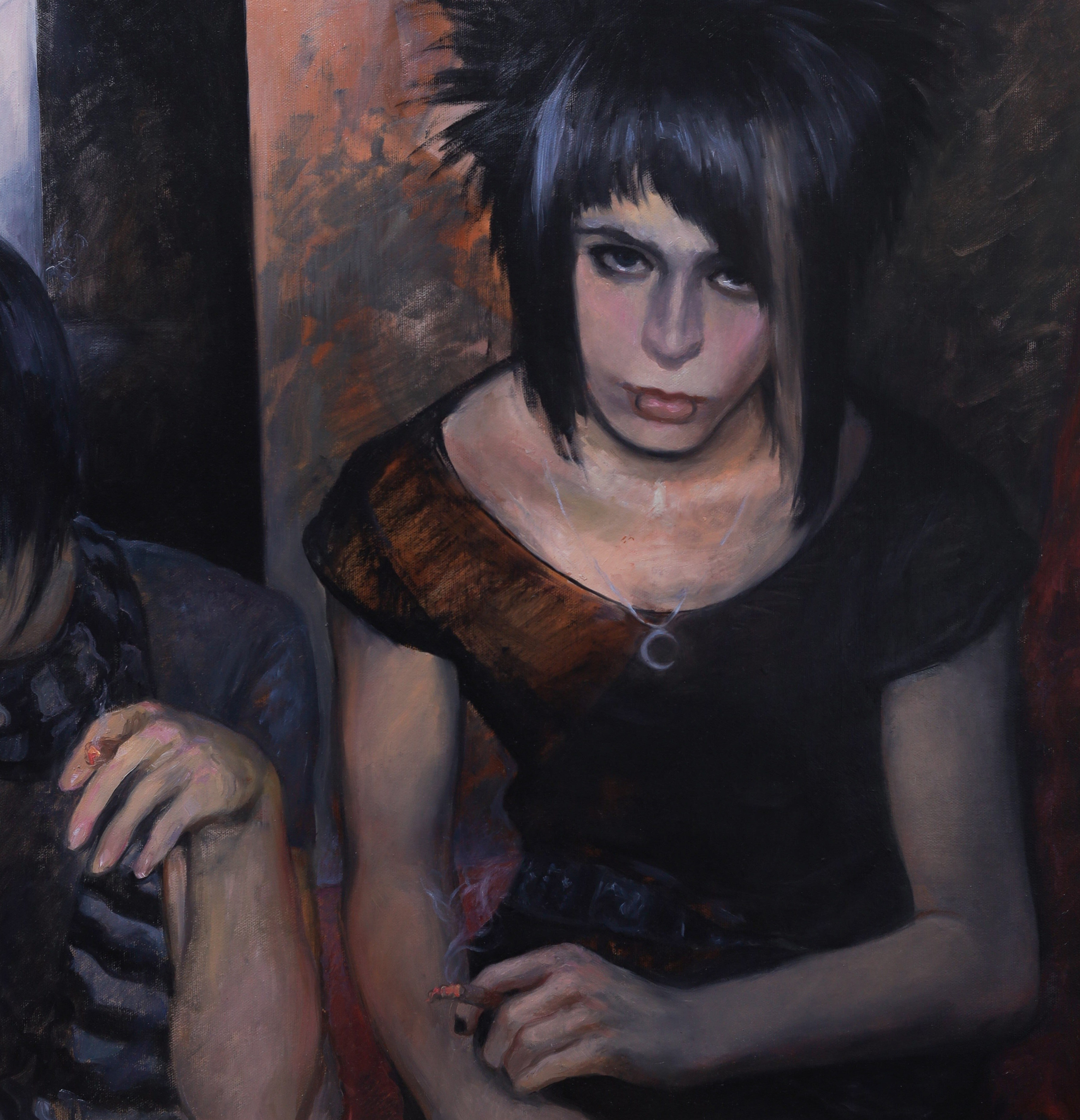 Emergency Exit, oil painting, Barbara Cabral. Barbara Cabral