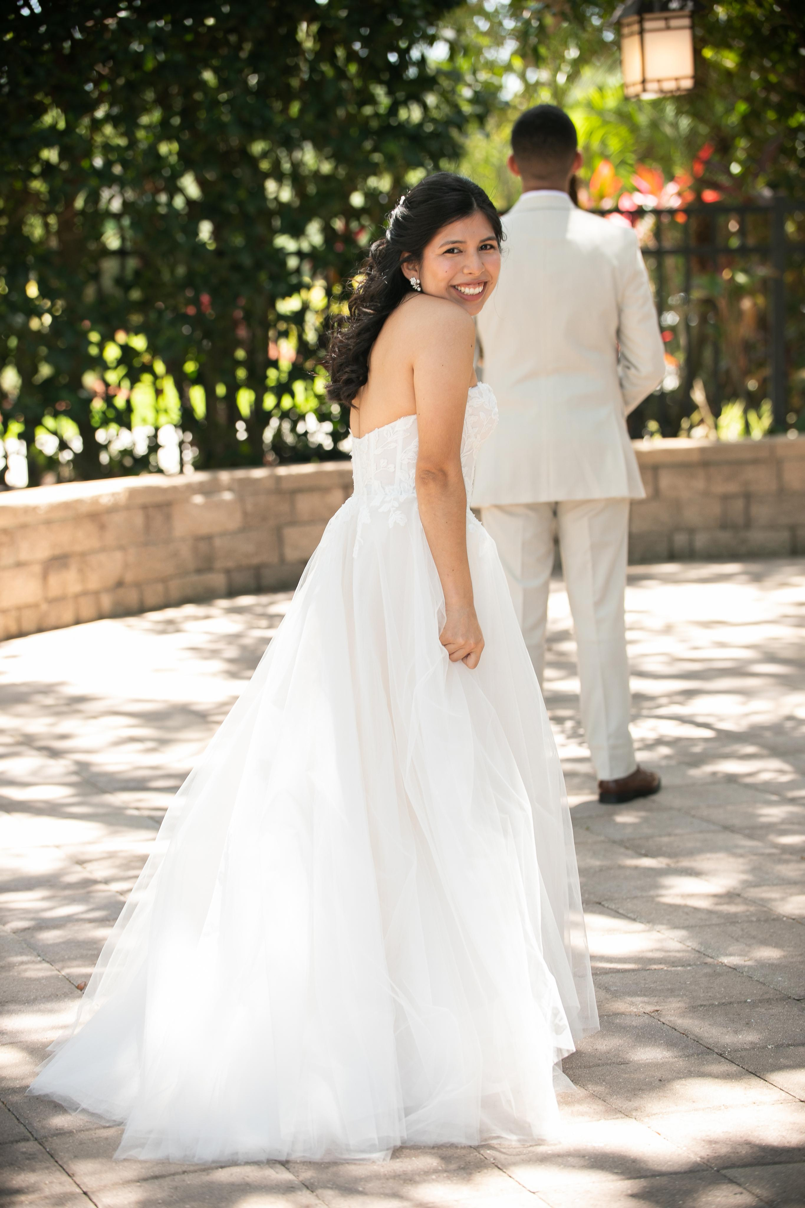 first look bride & groom 