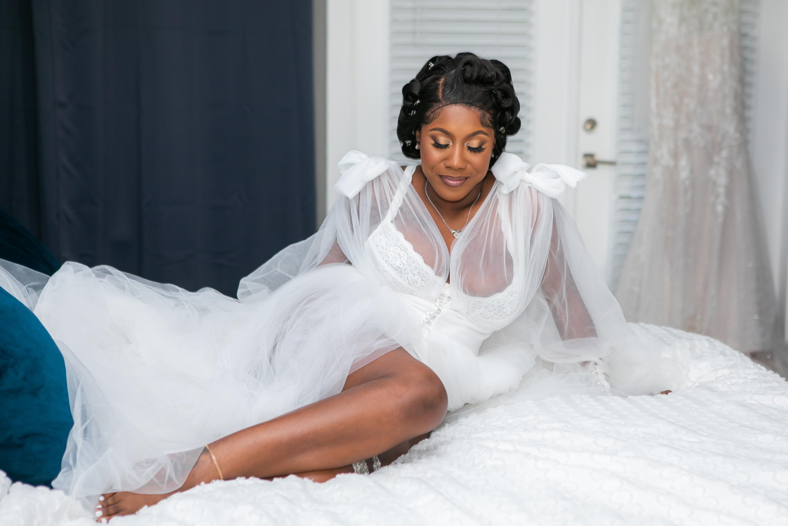 sensual bride photo session
