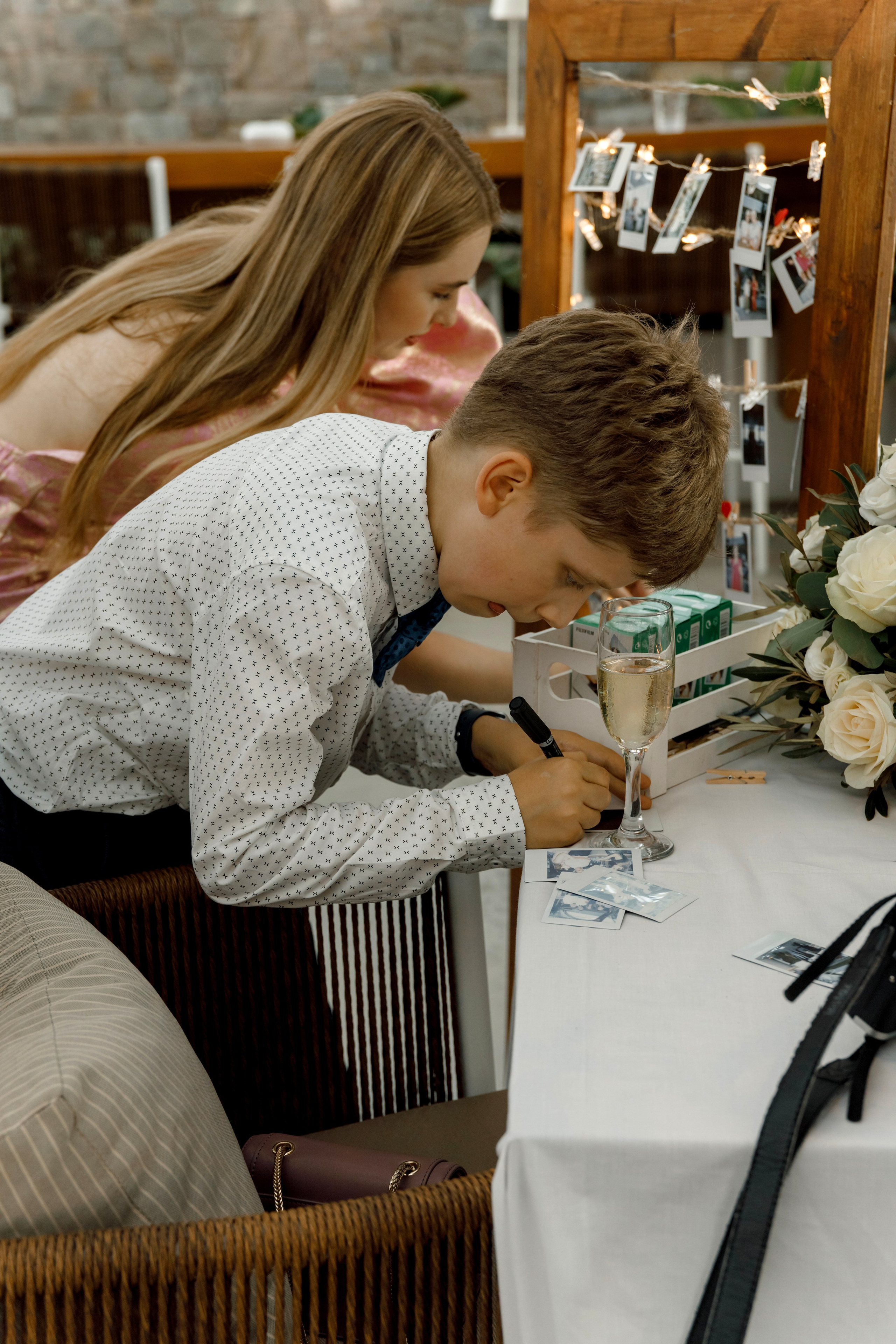 Wedding guests in Lithuanian wedding. Rhodes Greece