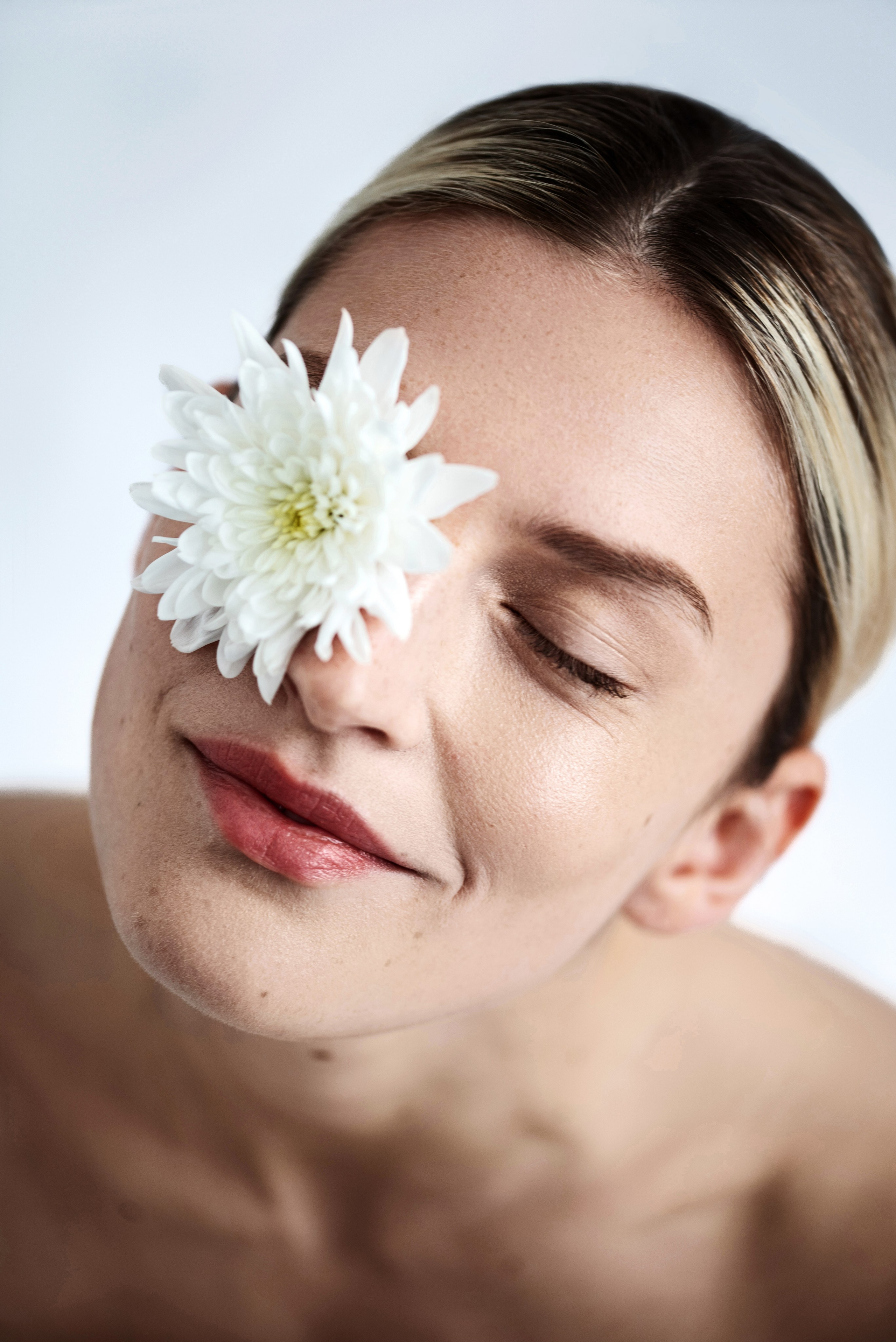 High-quality beauty portrait with professional skin correction