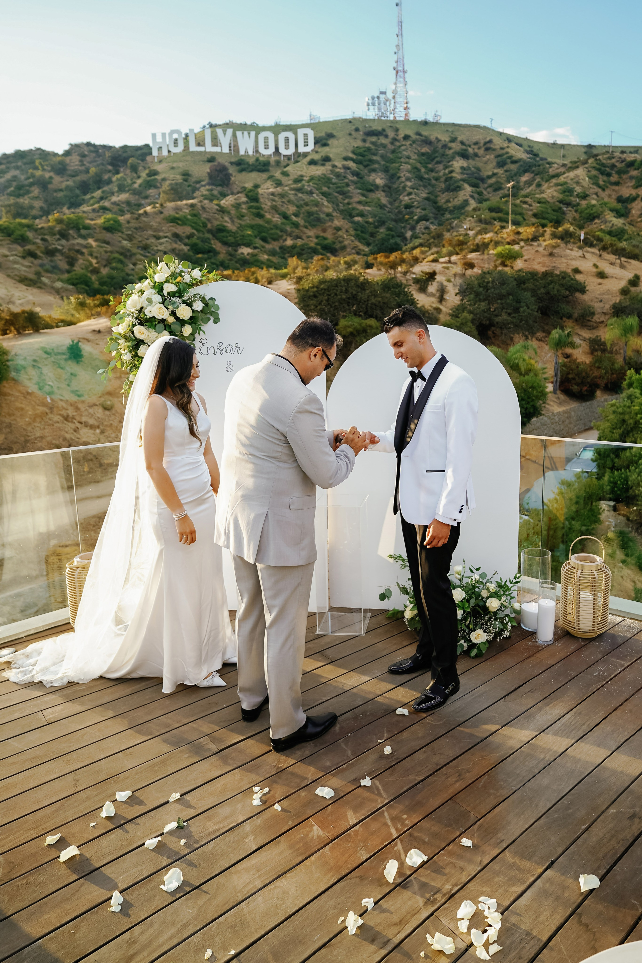 Wedding at the Hollywood Sign Venue, Los Angeles, California. Wedding Photography & Videography Team in California, Los Angeles, San Francisco, San Diego and Travel