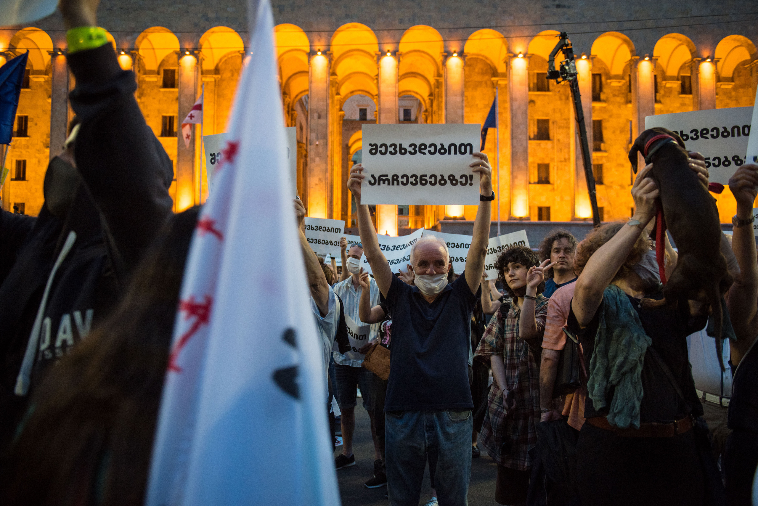 Photojournalism. Photographer in Tbilisi