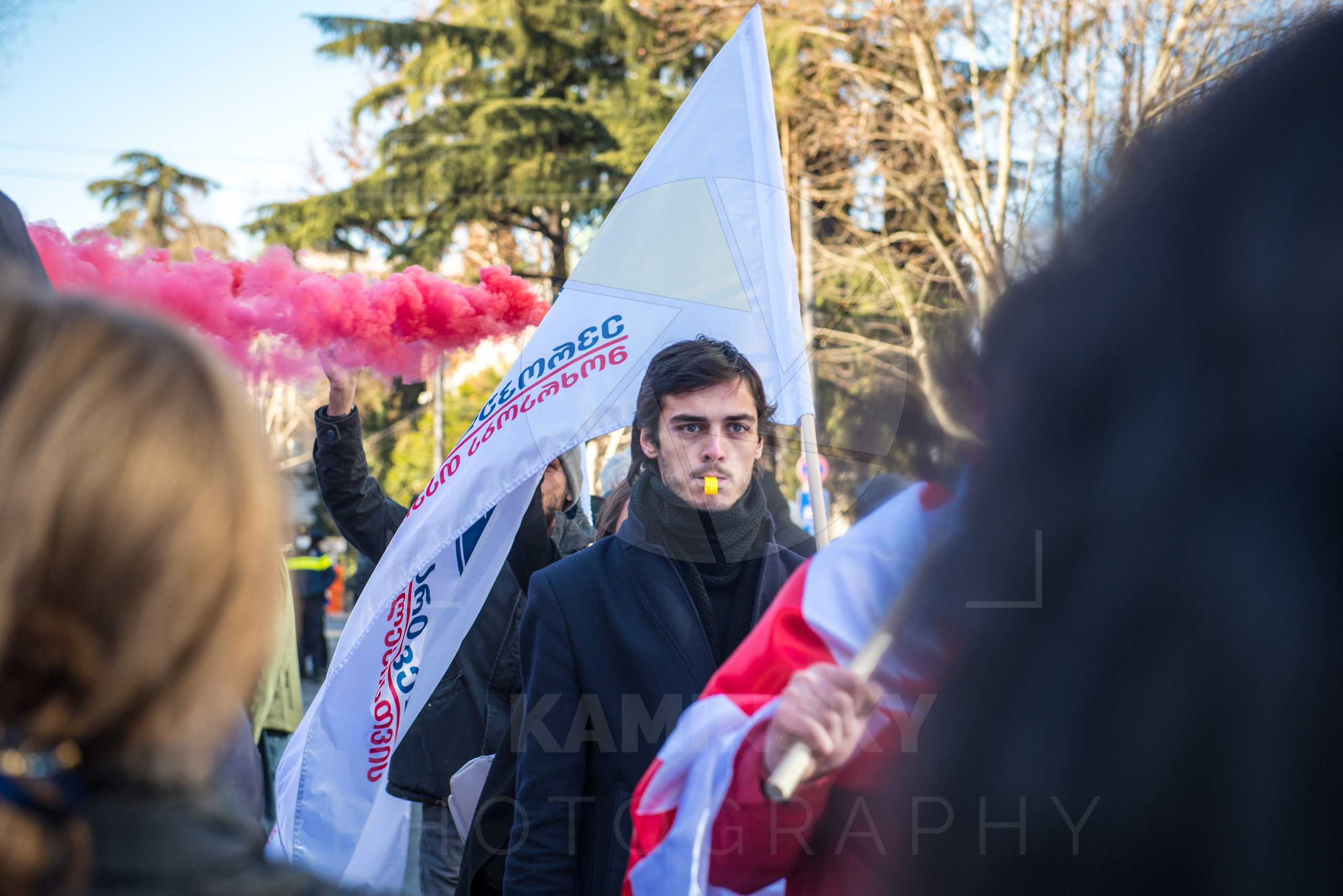 Photojournalism. Photographer in Tbilisi