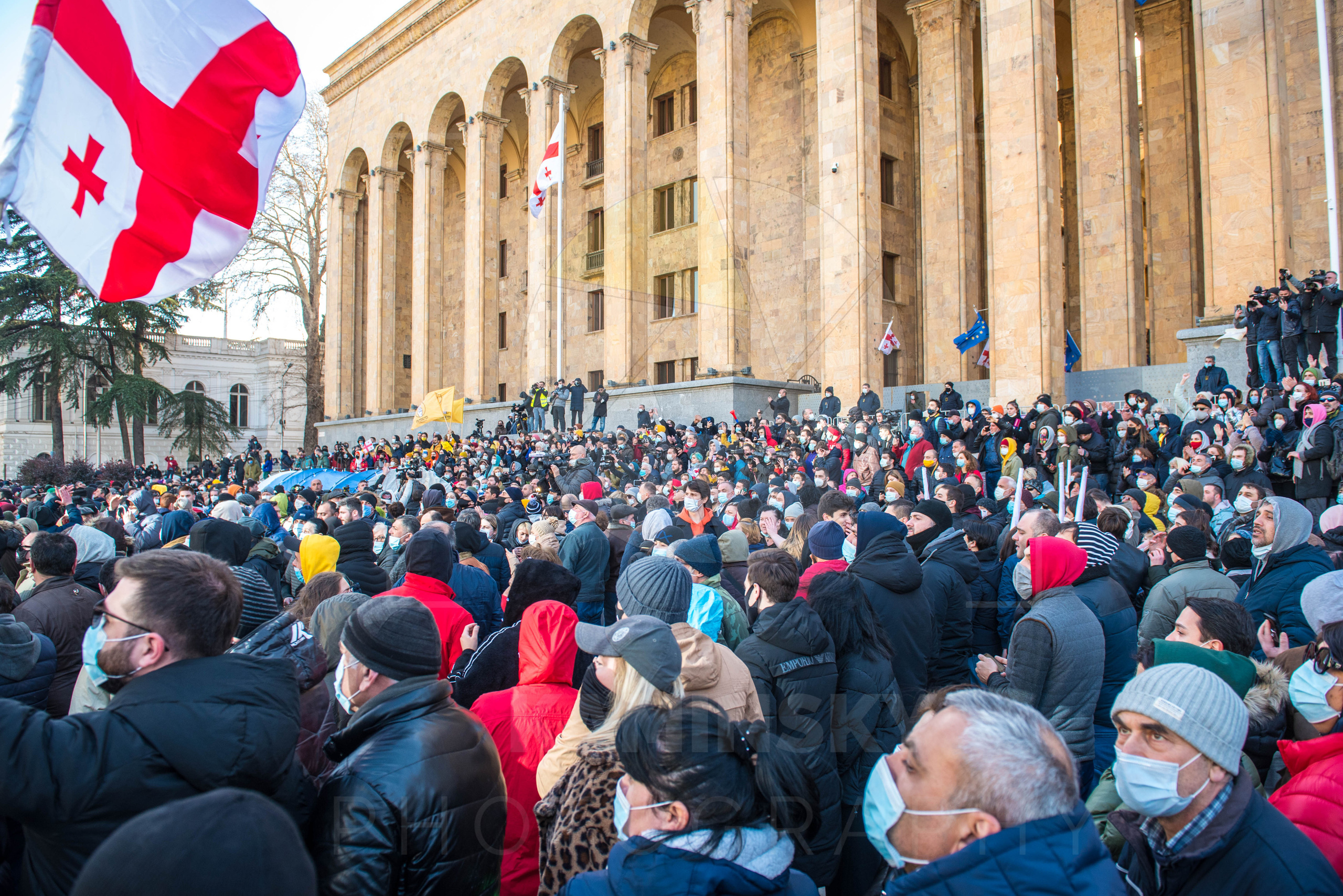 Photojournalism. Photographer in Tbilisi