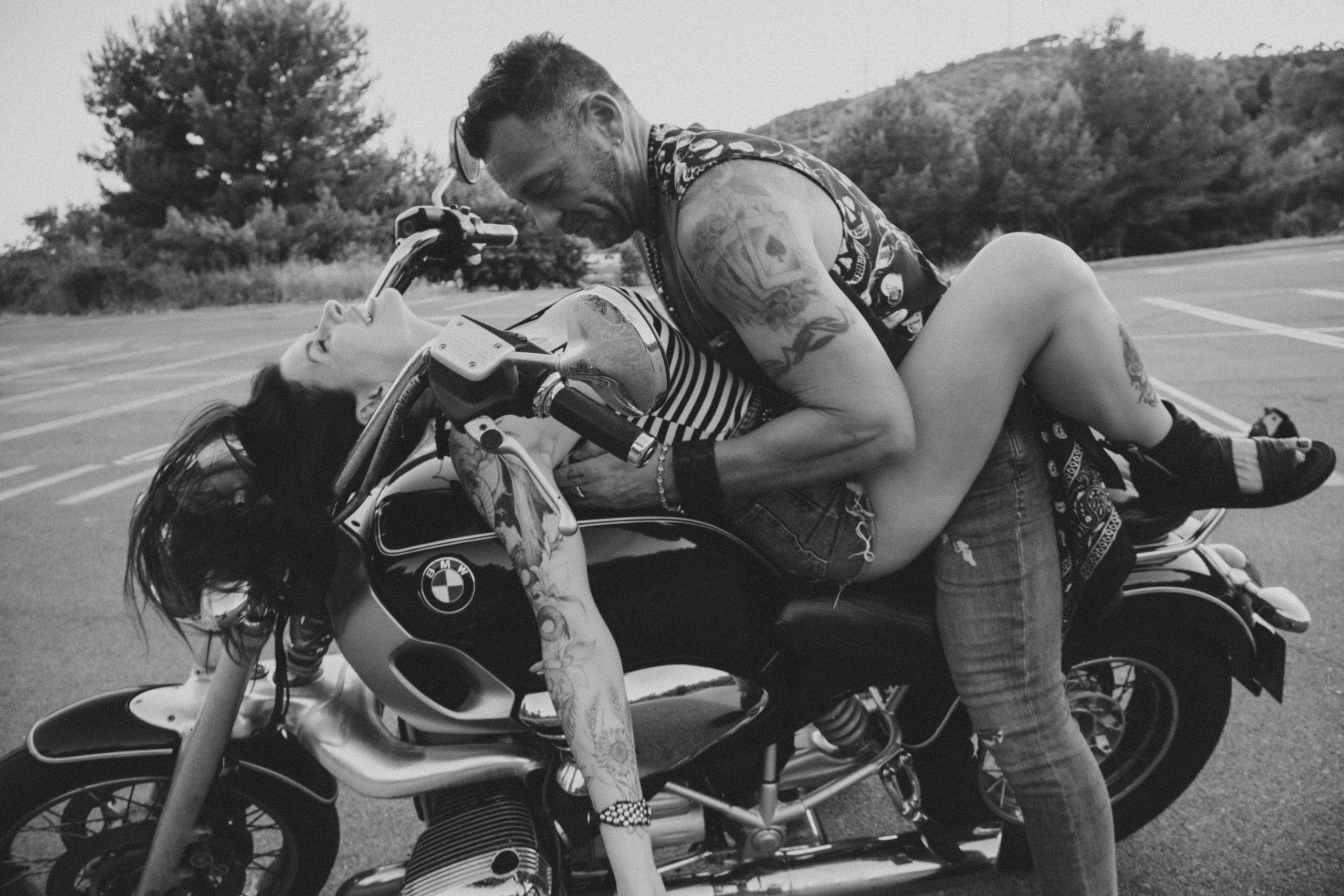 Фотосессия пары на мотоцикле. Профессиональная фотосъемка в Калафелле — Елена Медведева