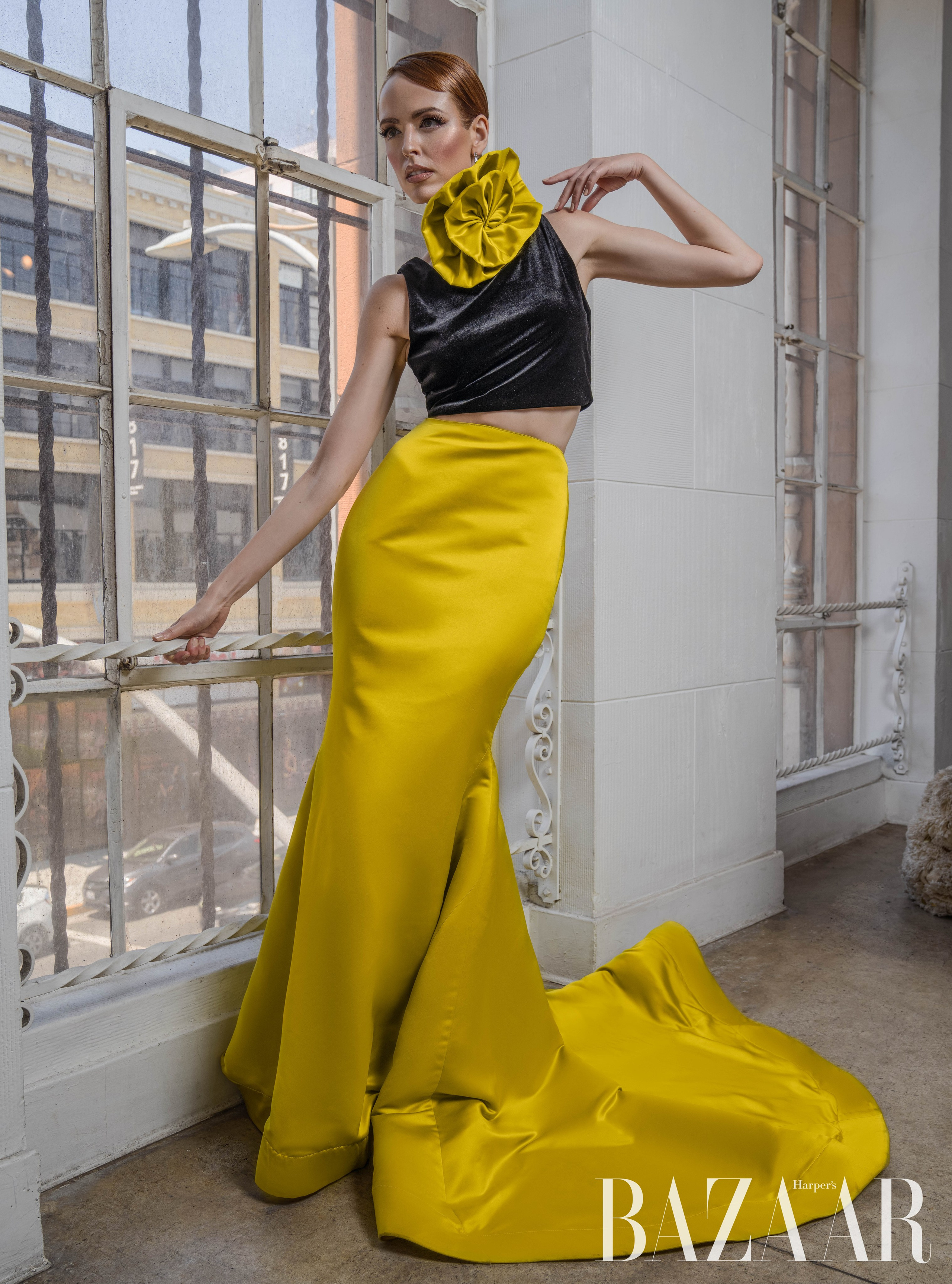 Published full-length photo with expert body and skin edits