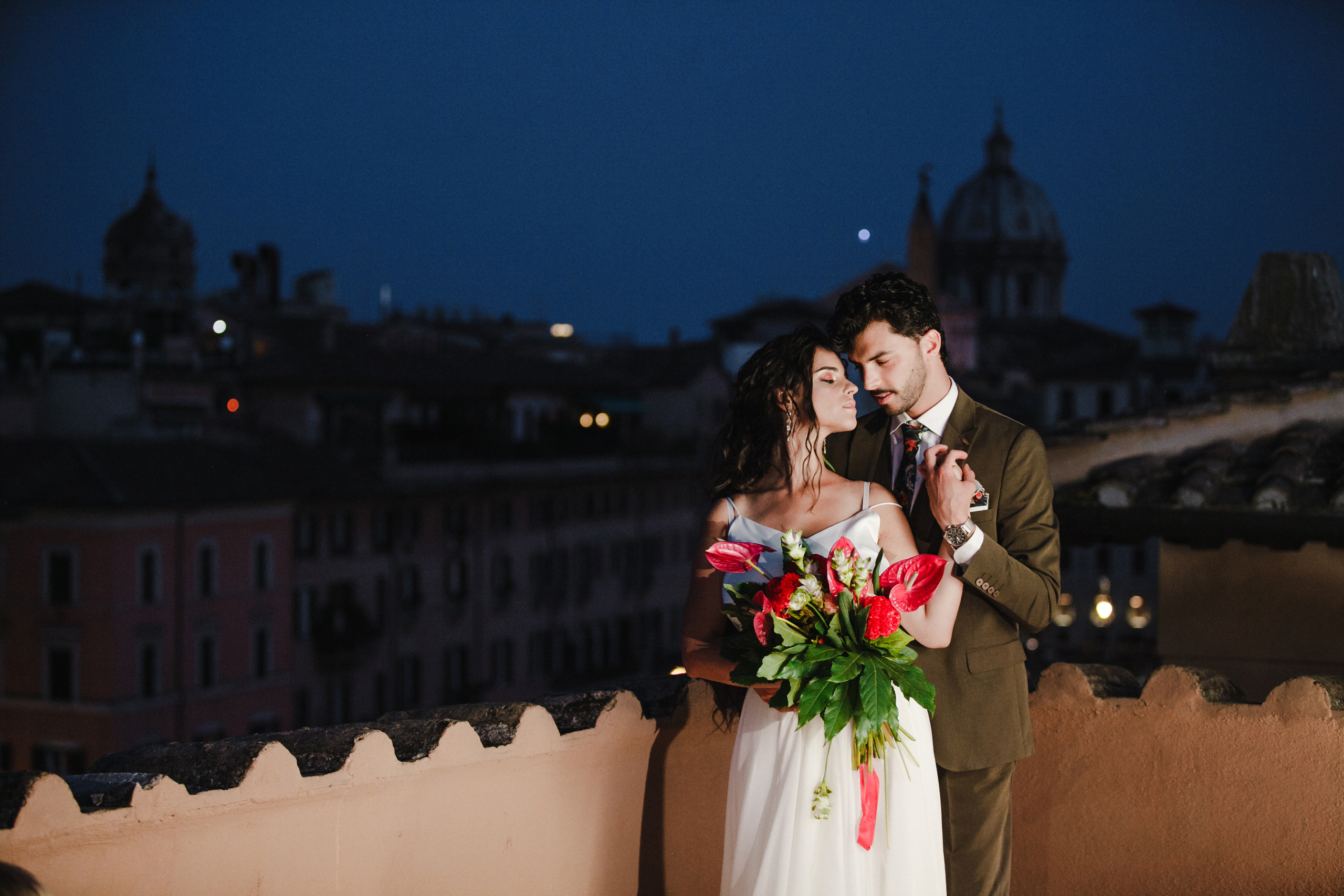 Rome Piazza Navona Penthouse Wedding Ceremony. Iurkovski PHOTOGRAPHY in Europe. Luxury destination weddings and events