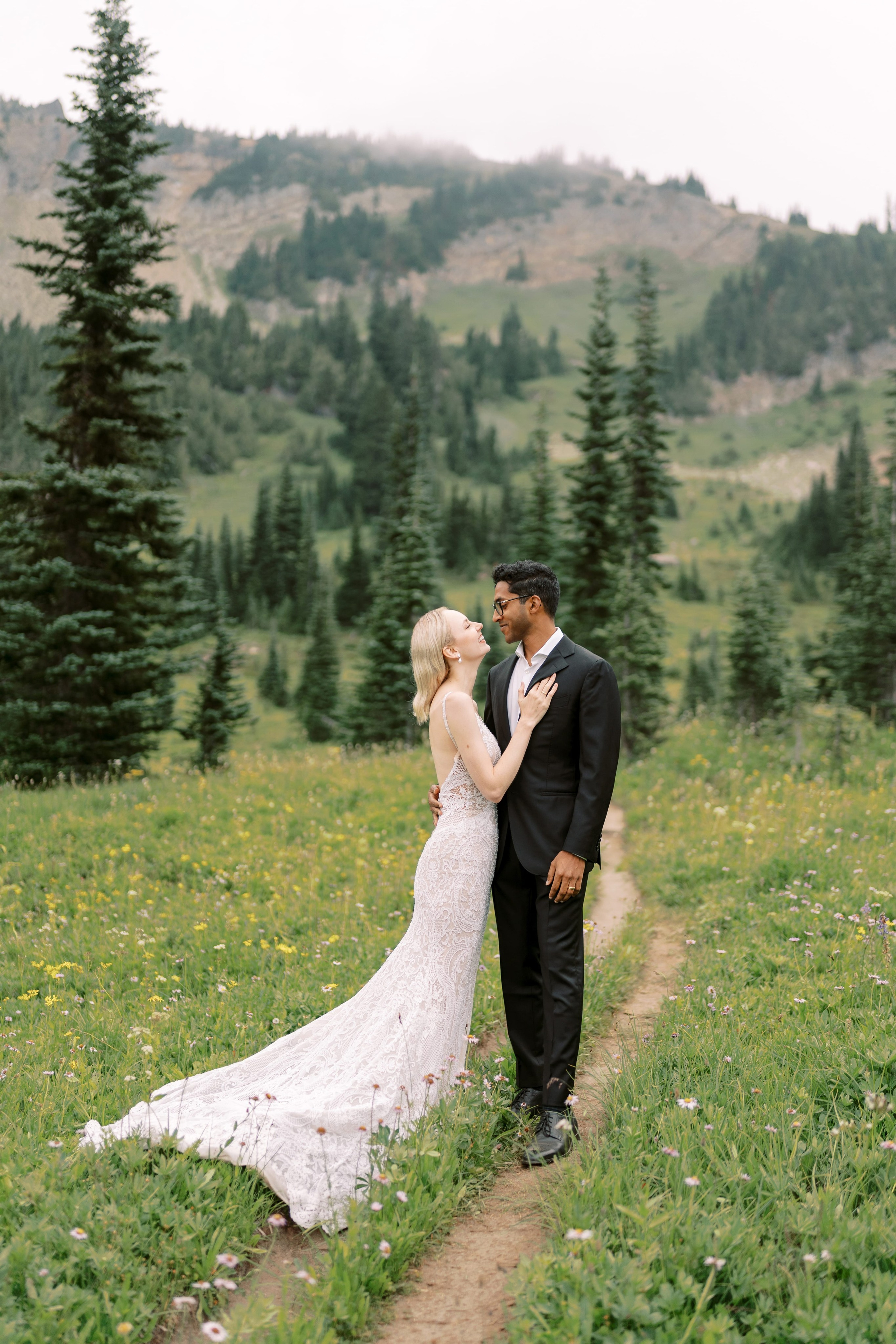 Rachel & Ryan Wedding photoshoot. August 2024. Little Tipsoo Lake, WA Day 2. EVAN ARISTOV WEDDING PHOTOGRAPHY — Seattle Wedding Photographer