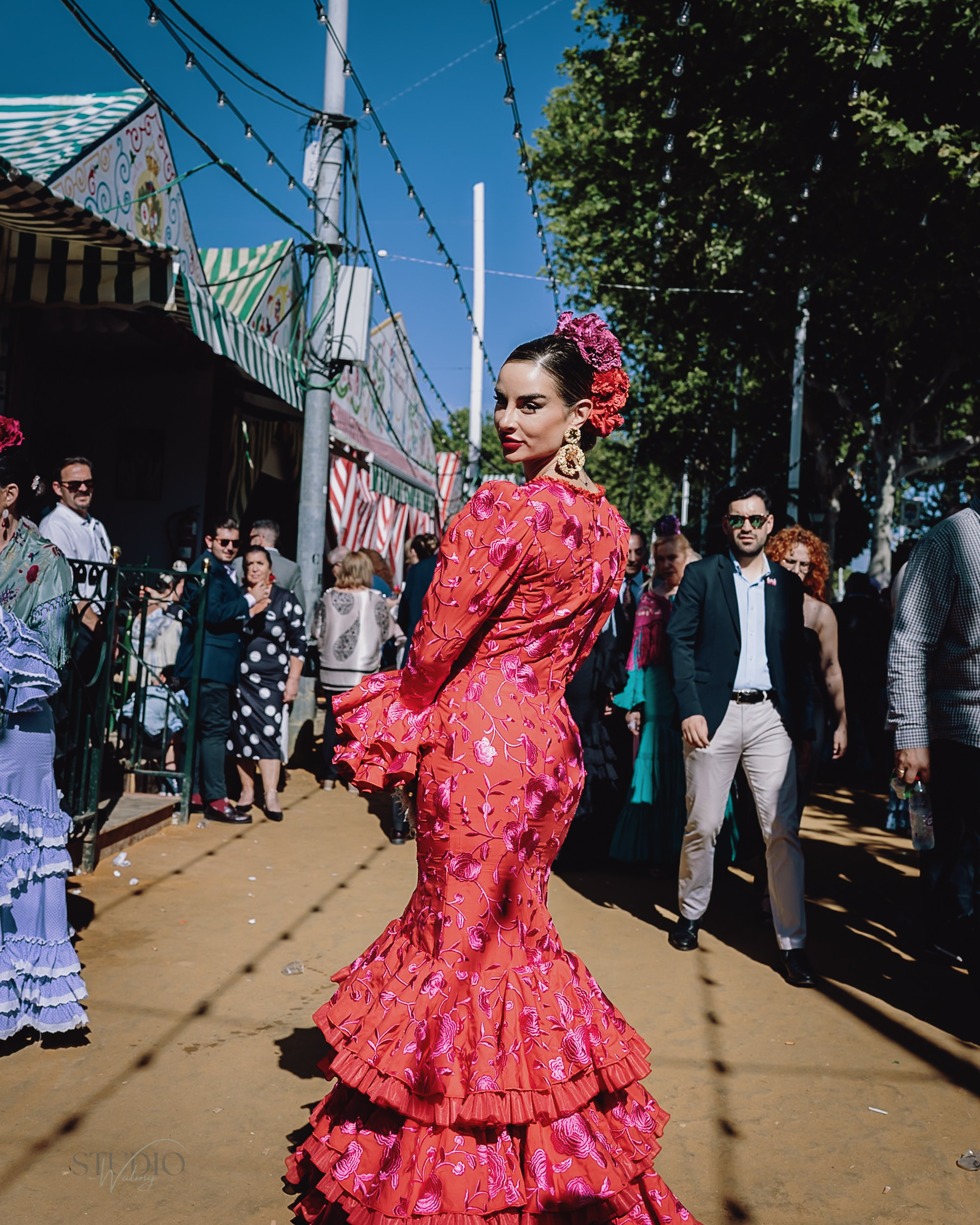 Sesión de fotos en feria de Abril de Sevilla. Inicio