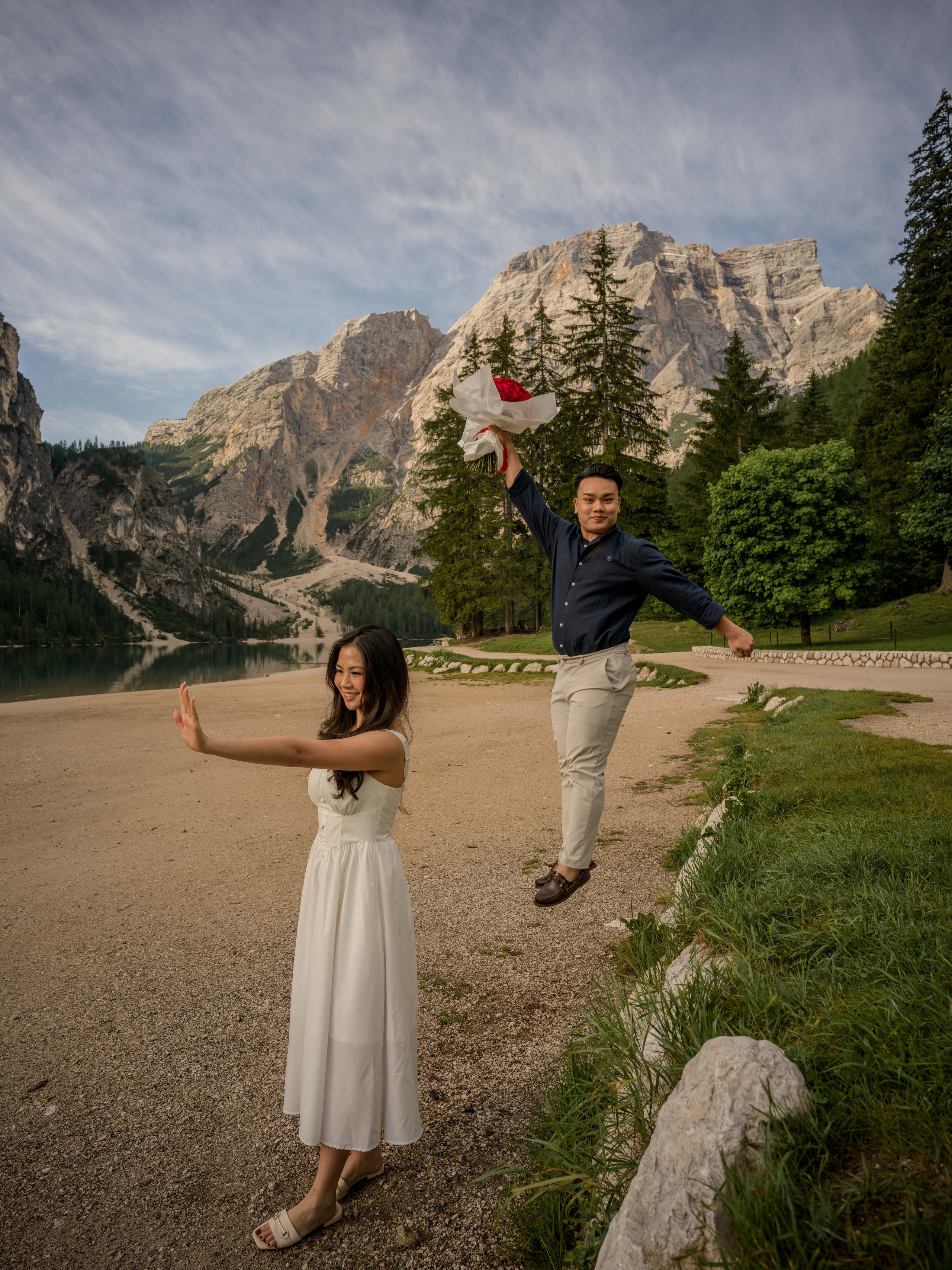 Proposal, Lake Braies, the Dolomites