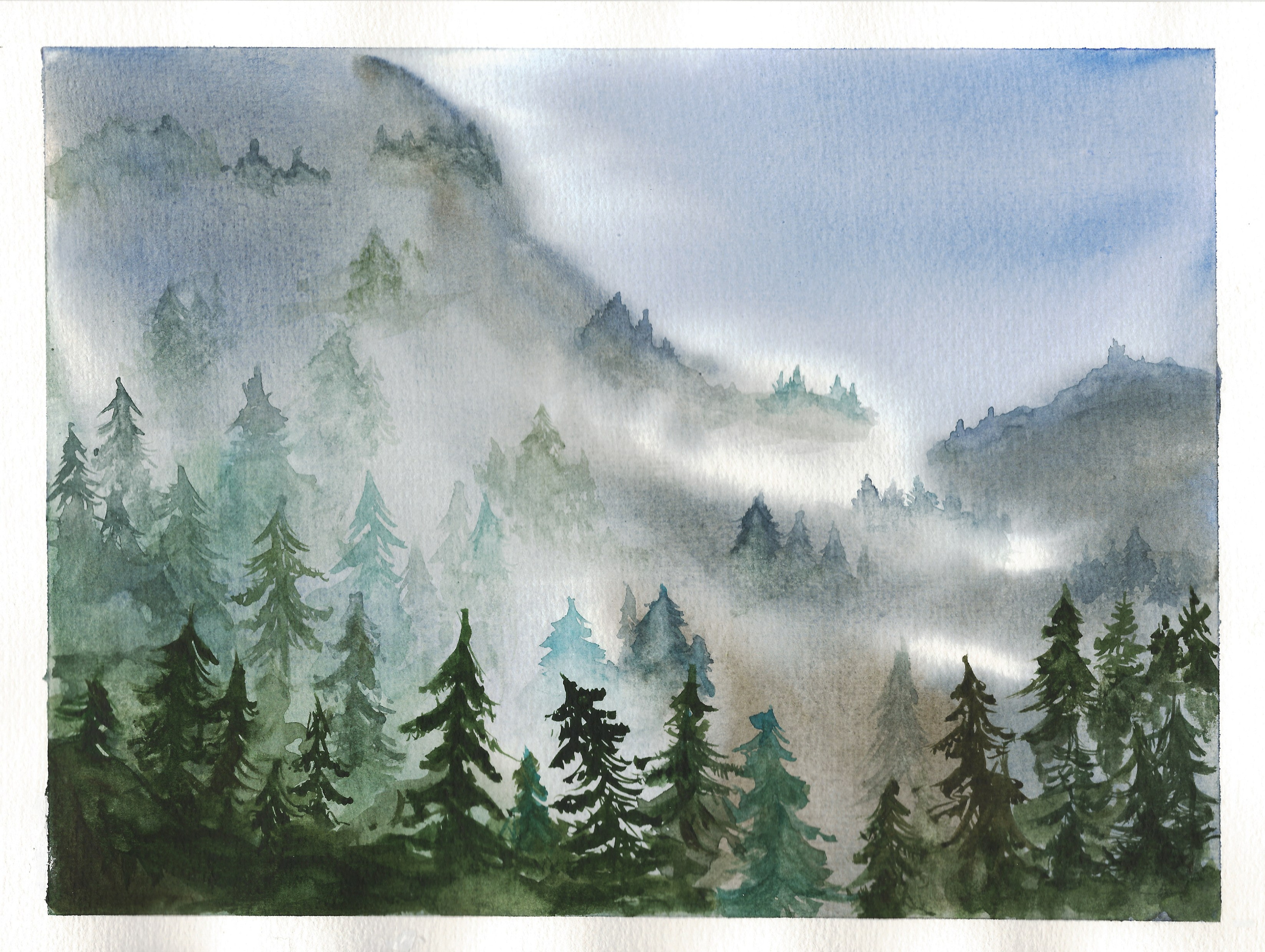 Nature landscapes. Angelina Sorokopud. Artist in Strasbourg