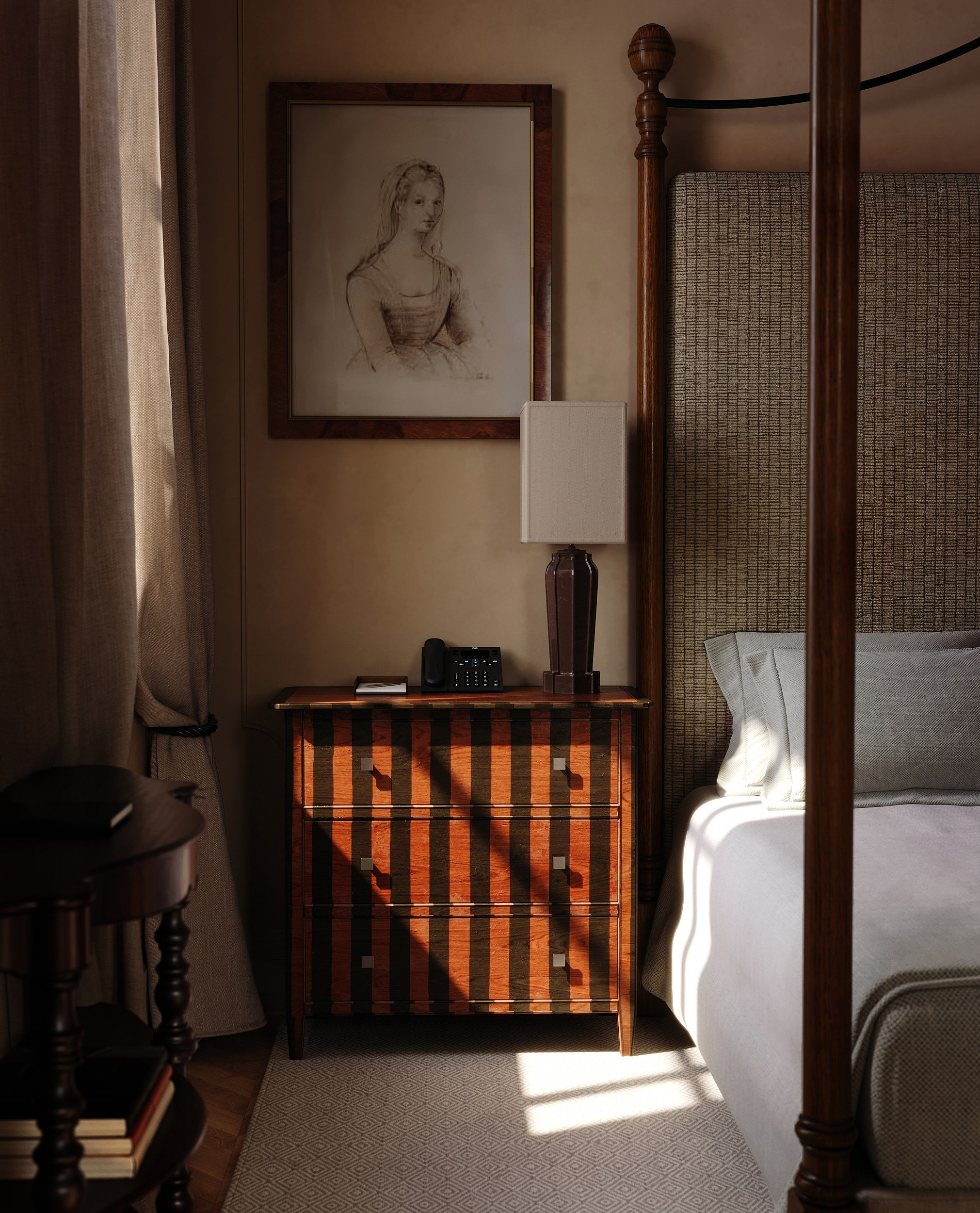 Работа по референсу. Bedroom «The Villa Experience». Interior and object 3D visualization