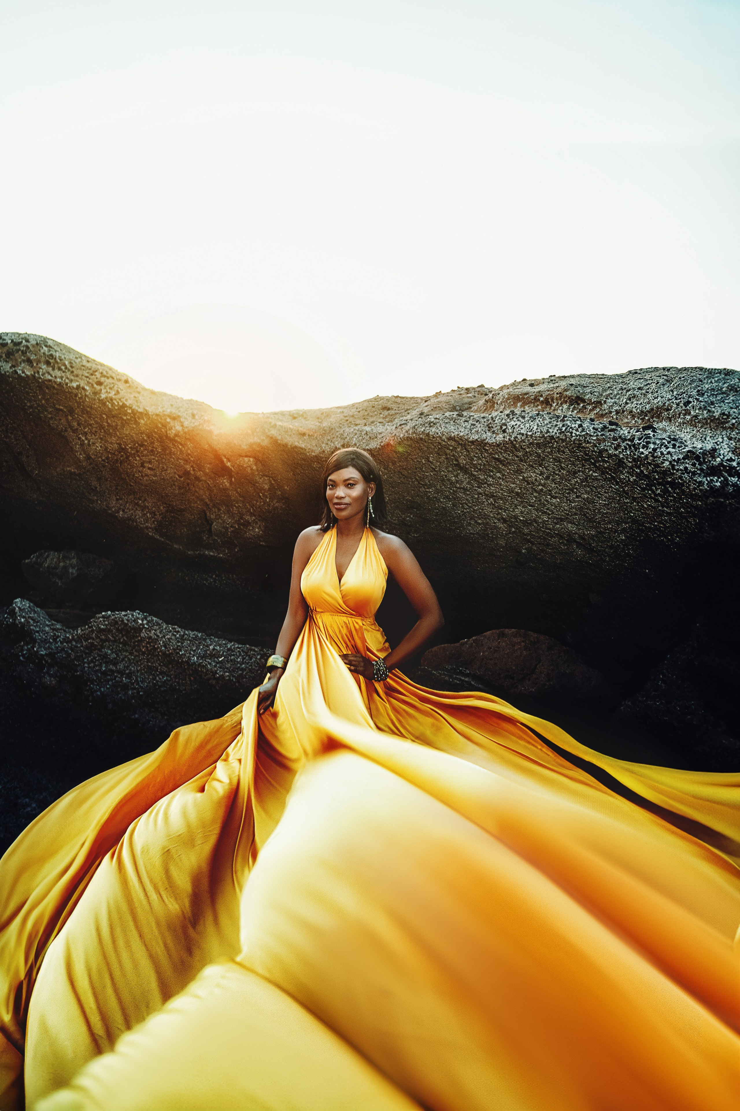 Платье жёлтое #15 40€. Профессиональный фотограф на Тенерифе