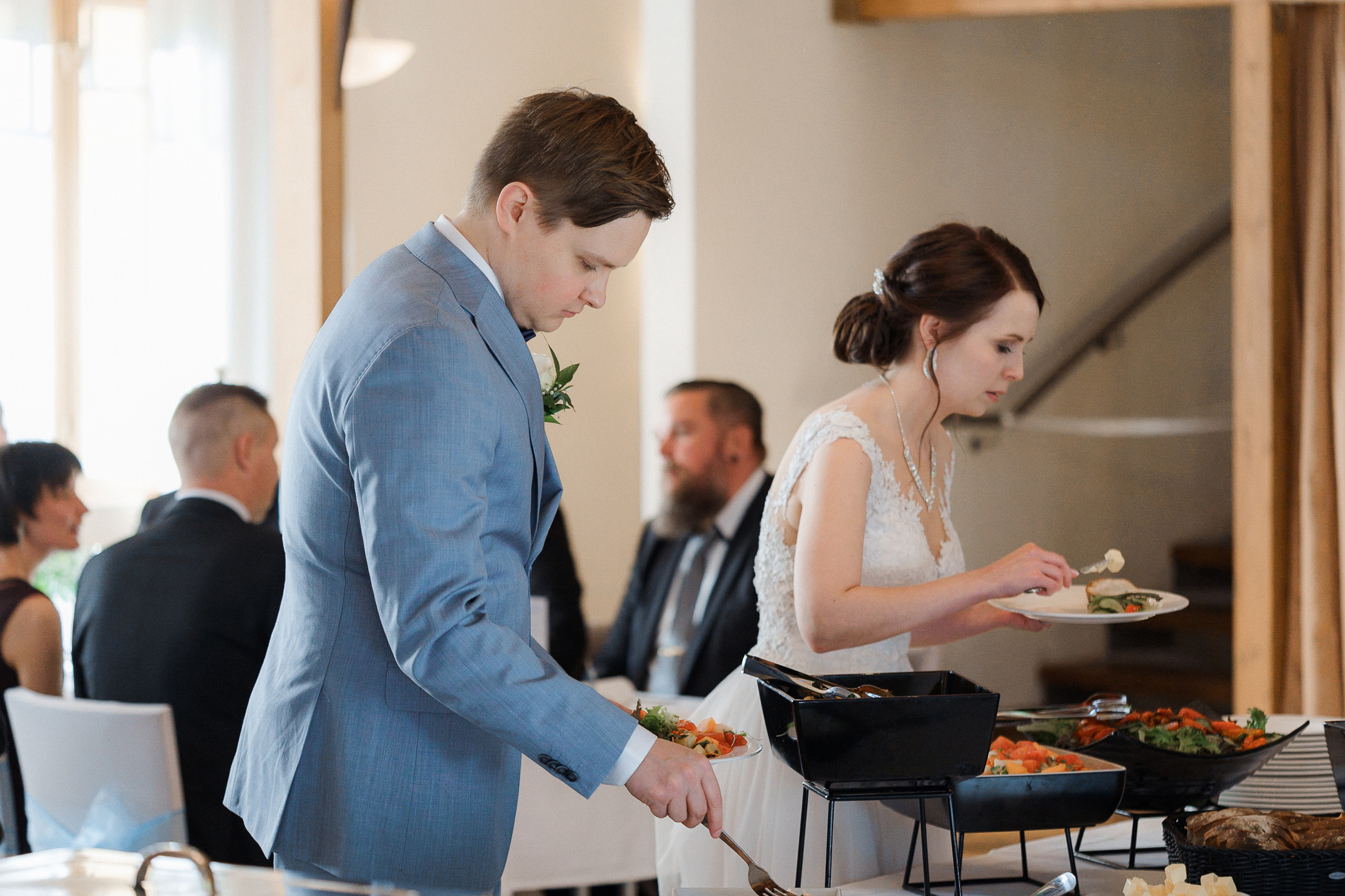 Salla&Antti, hääkuvaus Martin kirkko ja Juhlakartano Kappelinranta