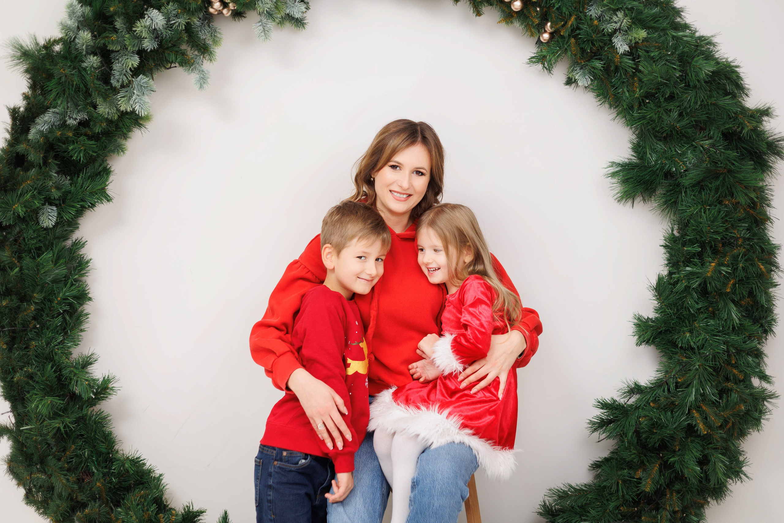 Новогодняя съёмка в студии. Семейный и детский фотограф в Вильнюсе Светлана Наумова