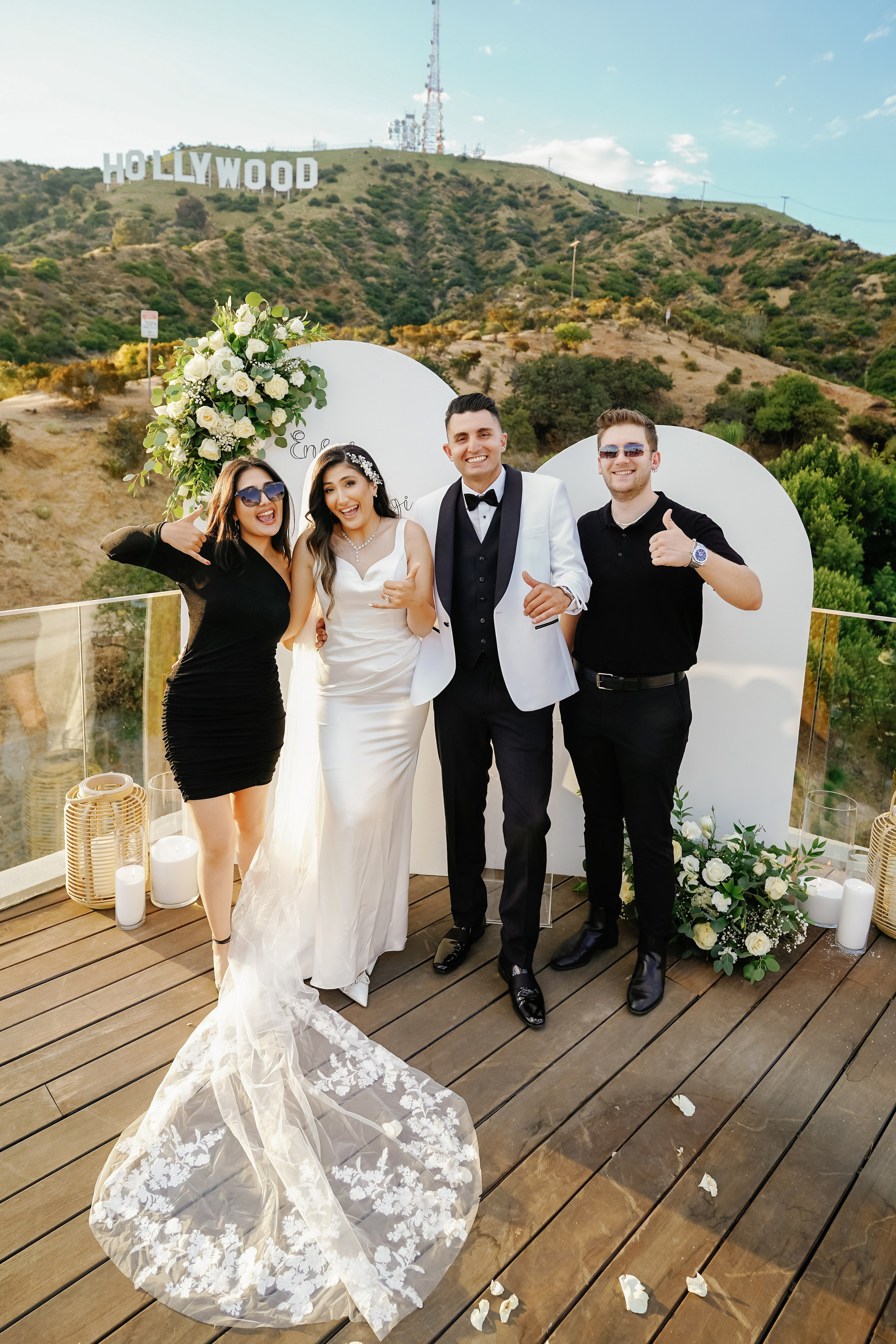 Wedding at the Hollywood Sign Venue, Los Angeles, California. Wedding Photography & Videography Team in California, Los Angeles, San Francisco, San Diego and Travel