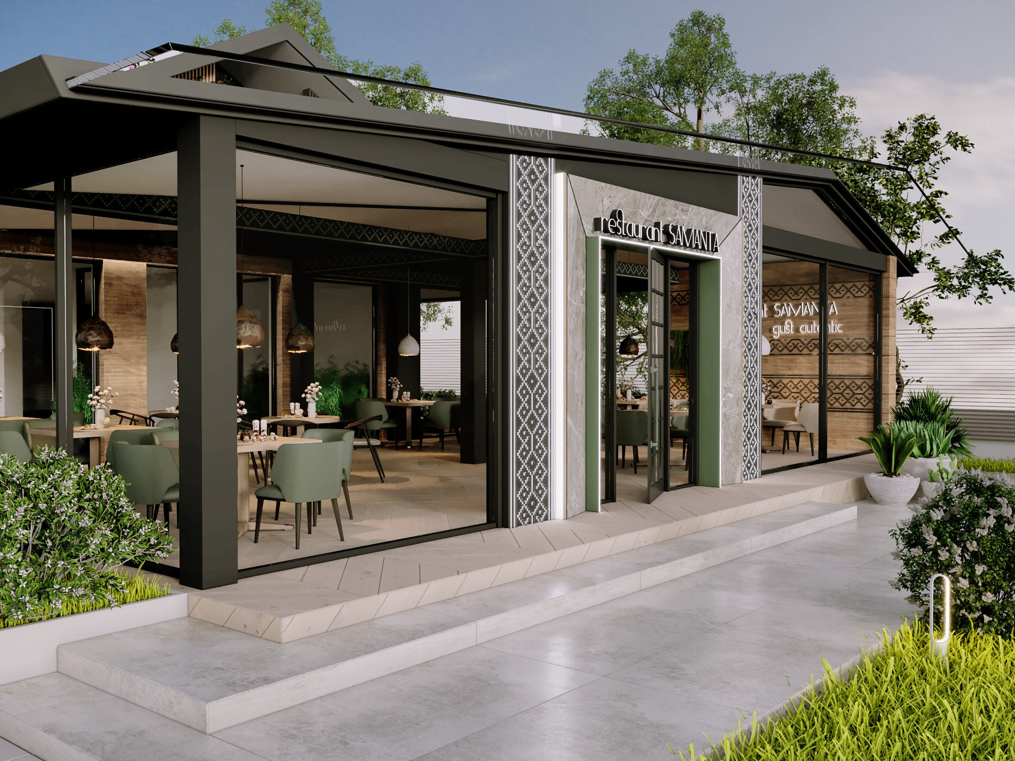 Ресторан традиционной молдавской кухни. Piatra Neamț, România. Архитектор, дизайнер интерьера, декоратор