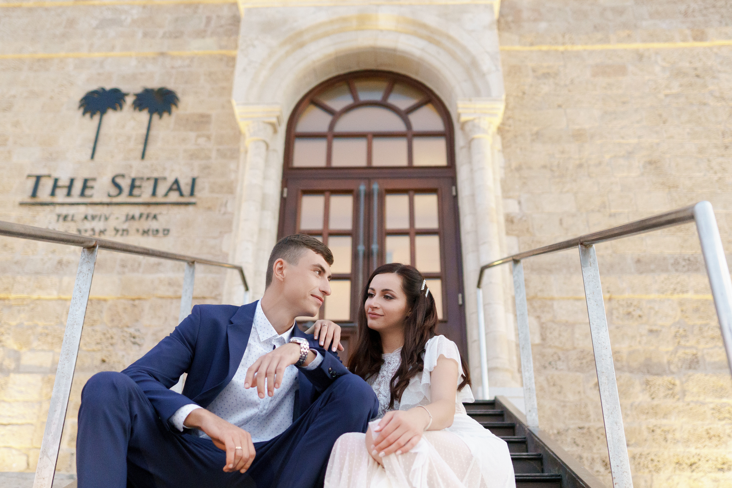 Свадебная прогулка в старом городе Яффо, Настя и Артем. Фотограф и видеограф в Португалии