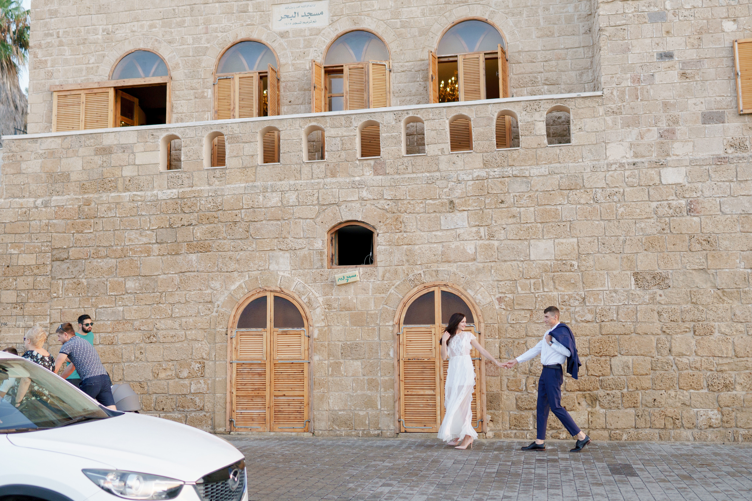 Свадебная прогулка в старом городе Яффо, Настя и Артем. Фотограф и видеограф в Португалии
