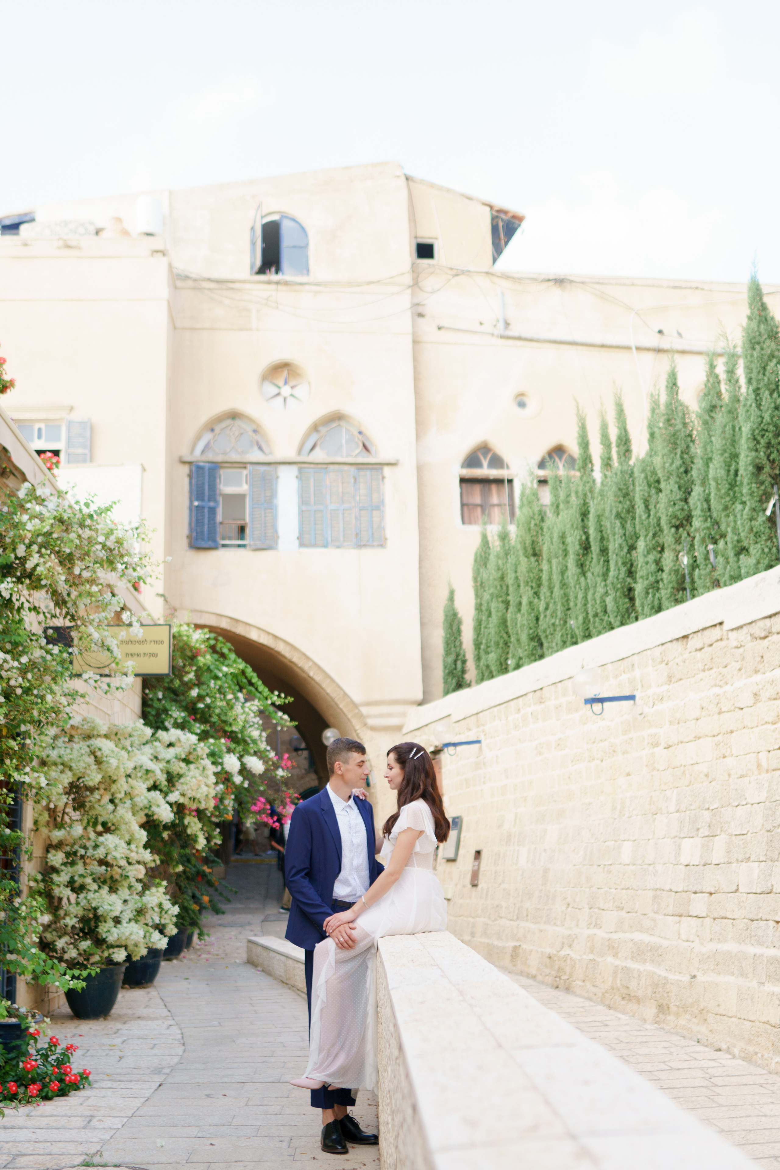 Свадебная прогулка в старом городе Яффо, Настя и Артем. Фотограф и видеограф в Португалии