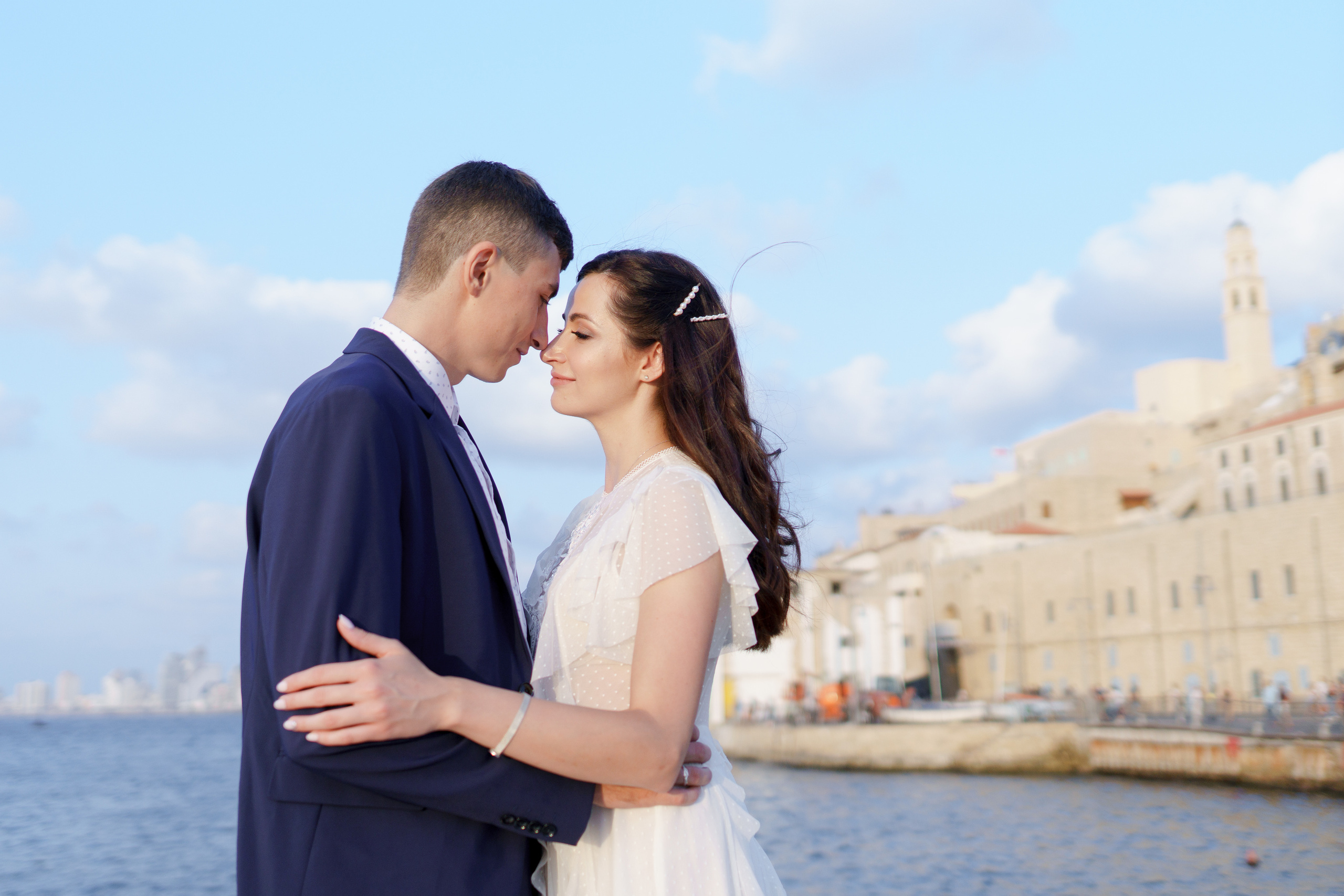 Свадебная прогулка в старом городе Яффо, Настя и Артем. Фотограф и видеограф в Португалии