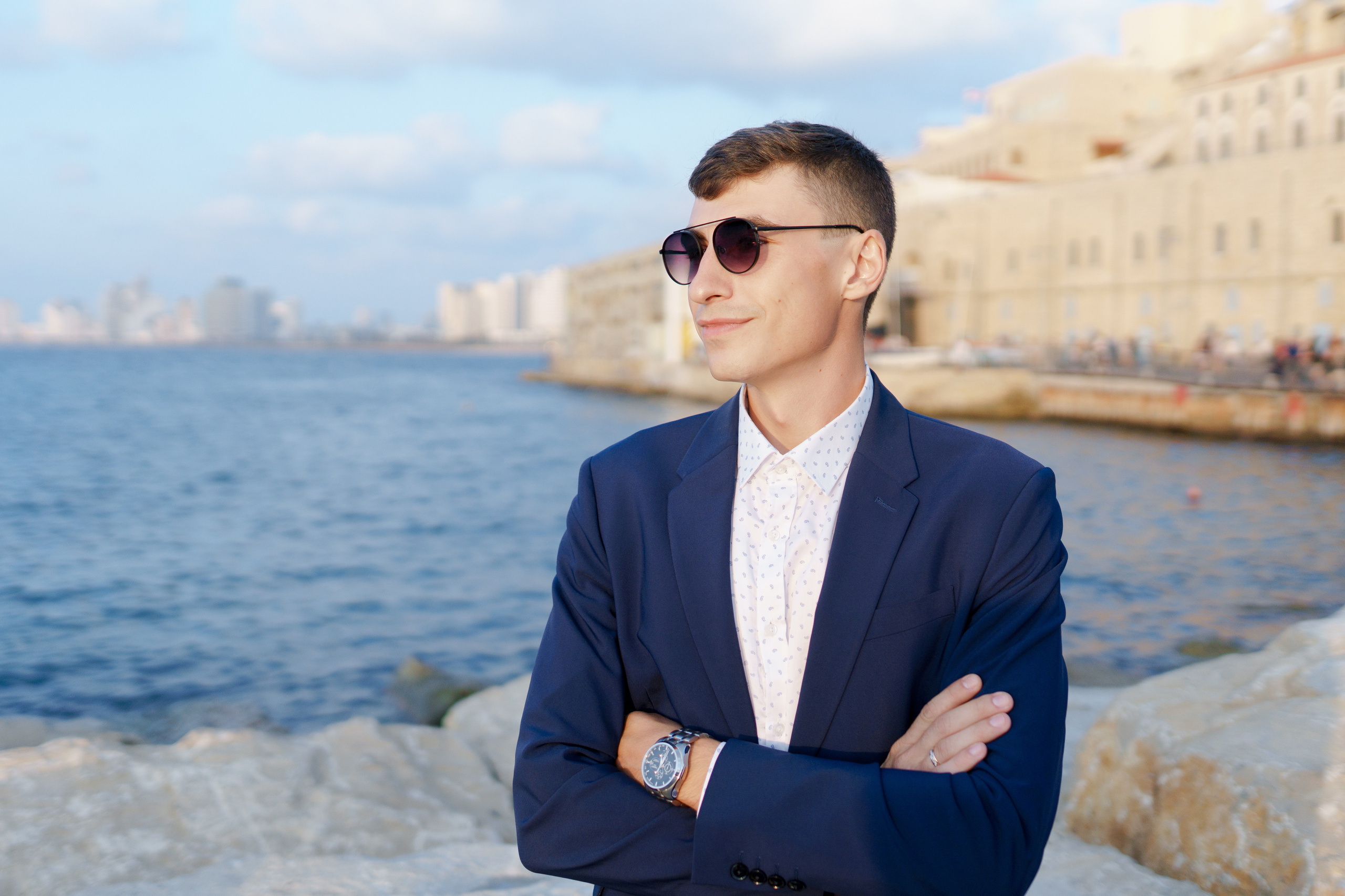 Свадебная прогулка в старом городе Яффо, Настя и Артем. Фотограф и видеограф в Португалии