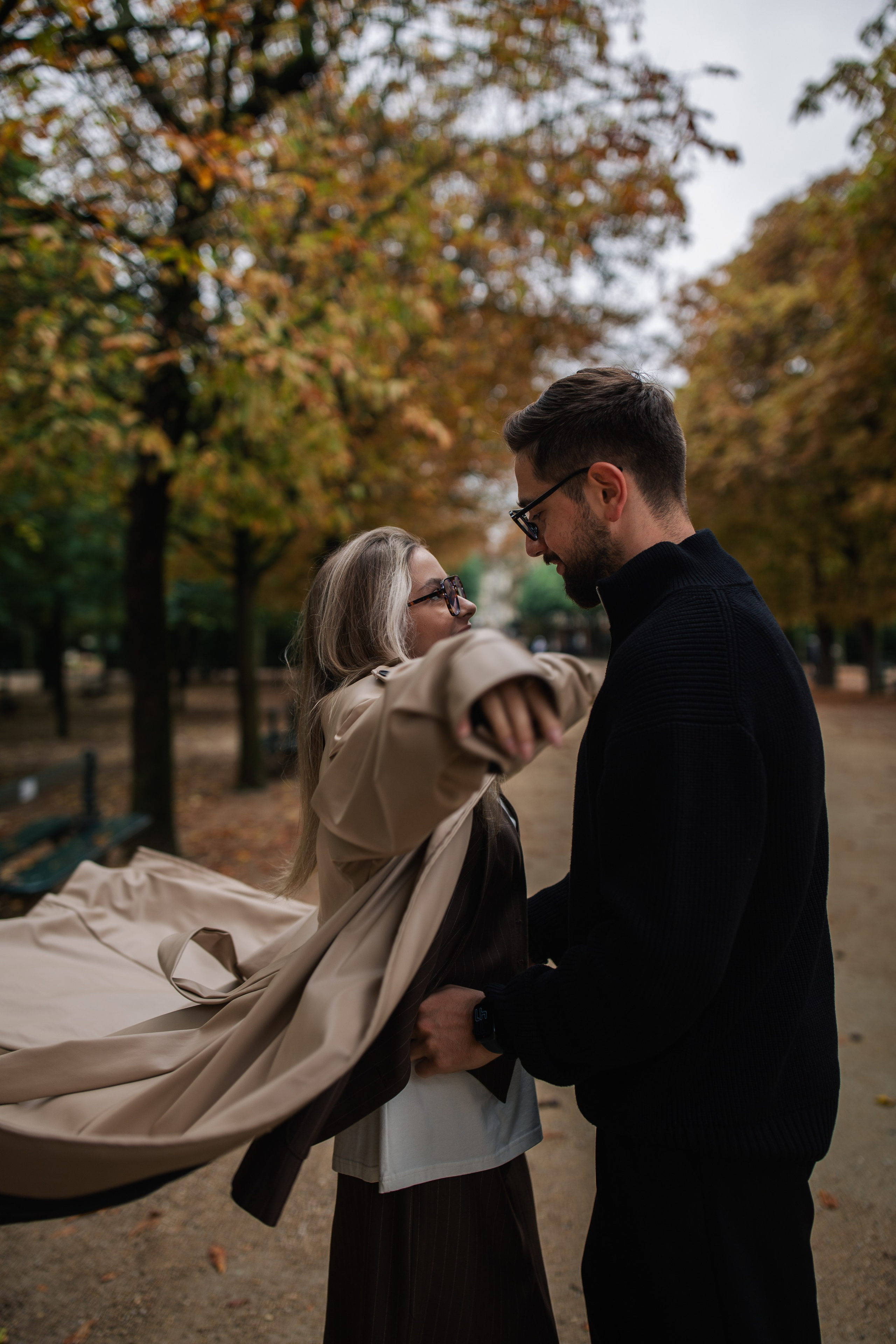 Autumn love story in Paris. Photographe à Rouen, France