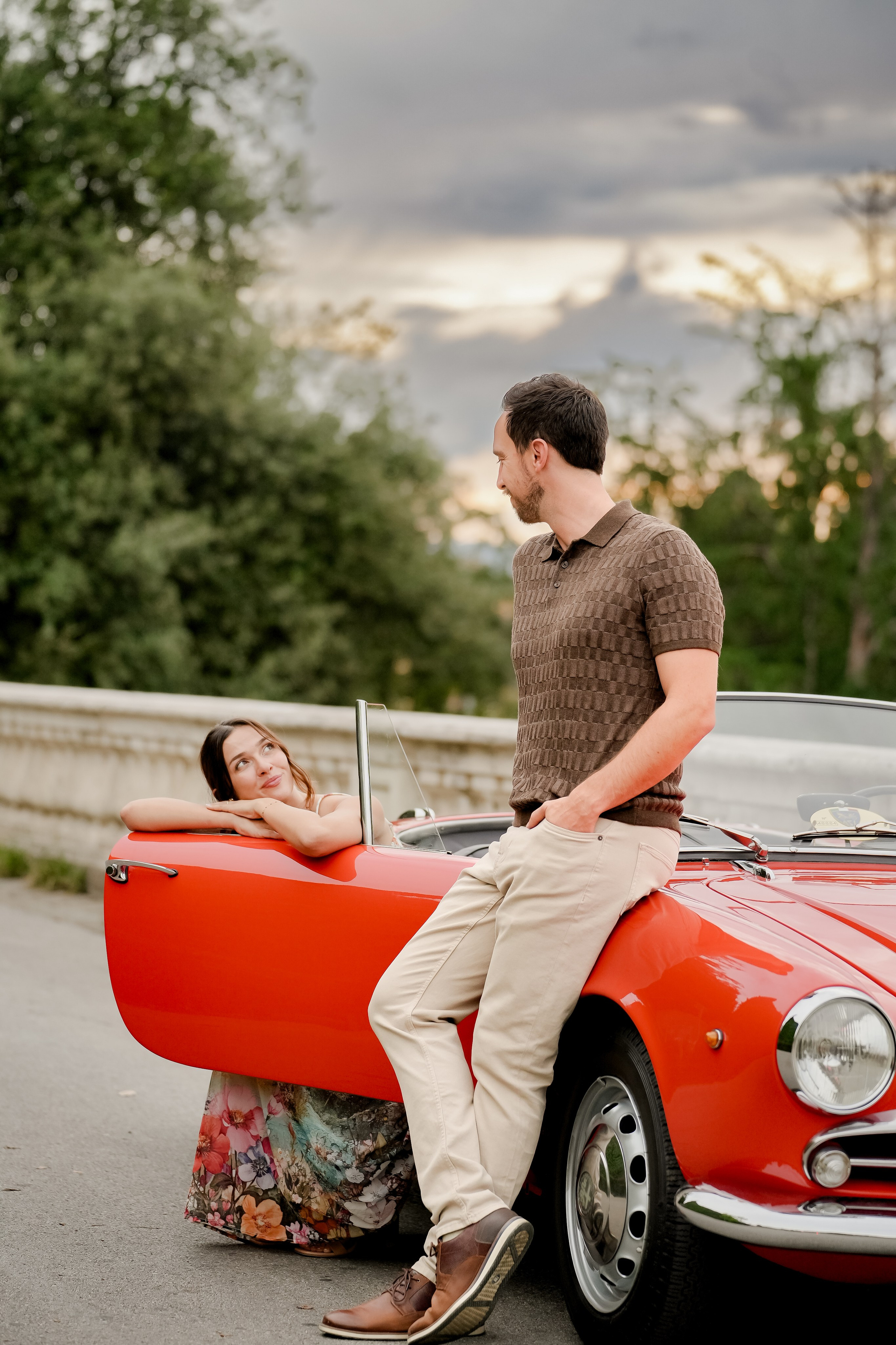 Retro cars in Florence Tuscany. Wedding Photographer in Italy