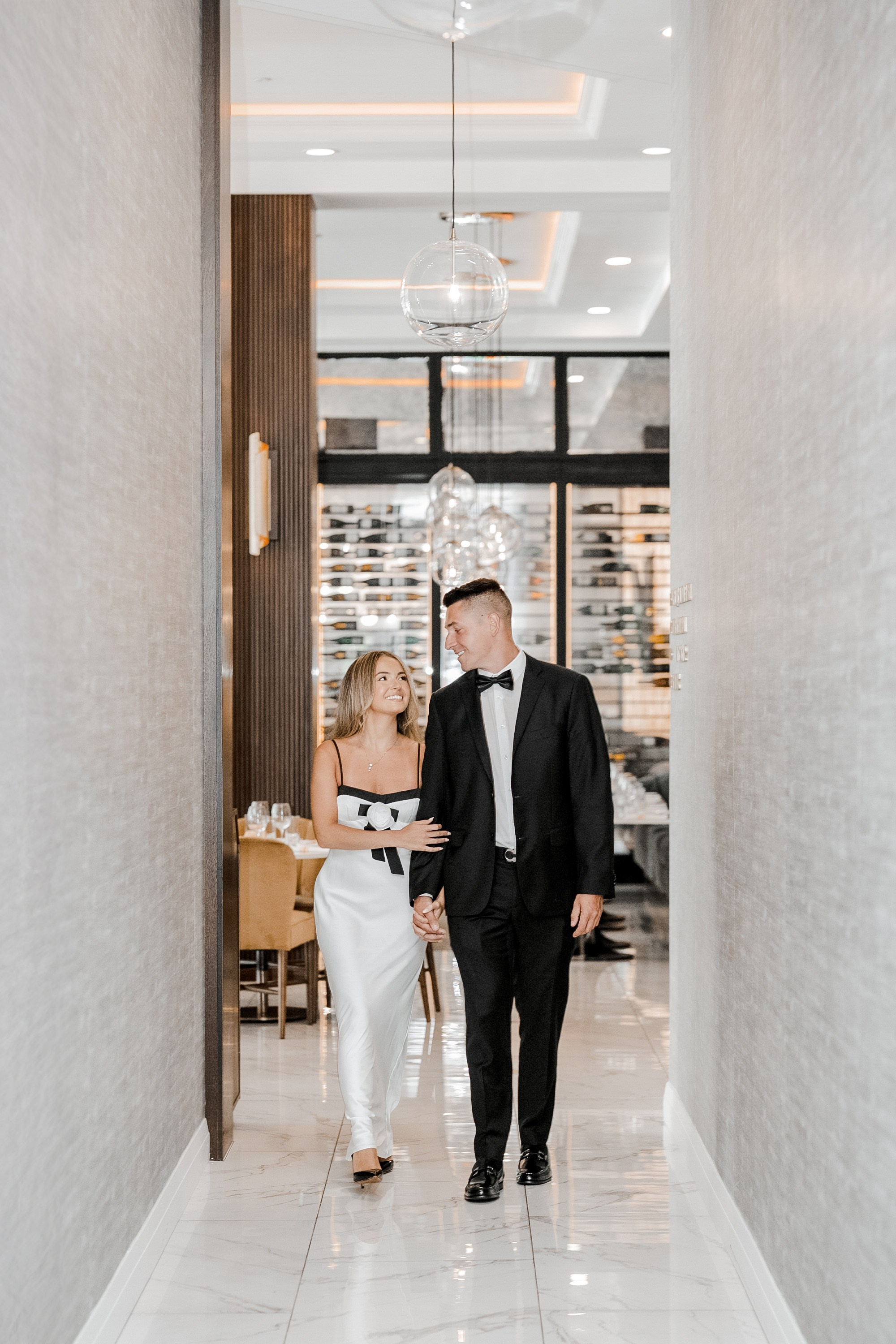 Engagement photo shoot at the hotel. Portrait and wedding photographer in New York