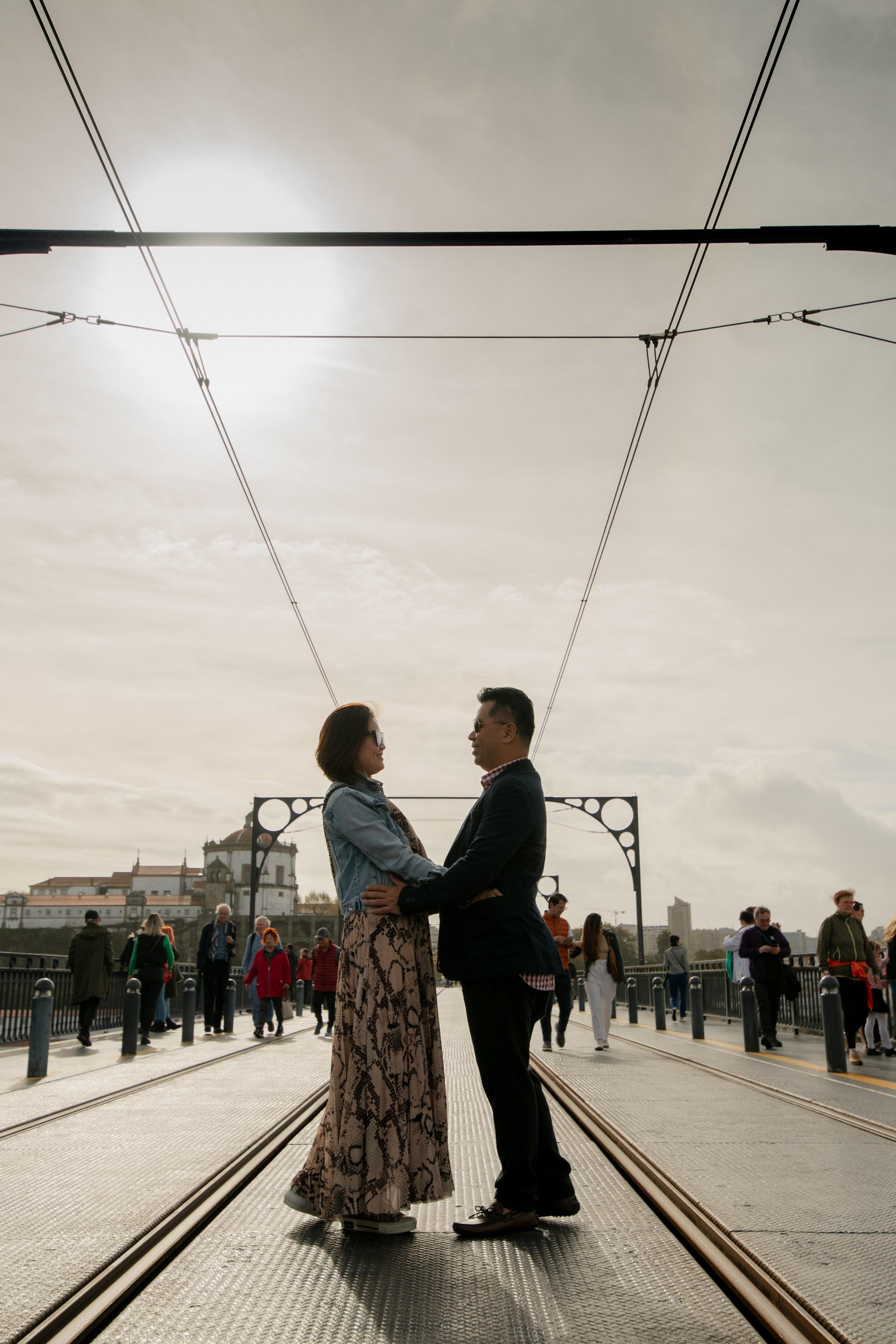 YOKE and ALFRED. Walking in Porto after the rain. Anastasiia Antoniuk portrait, family and couple photographer, Portugal