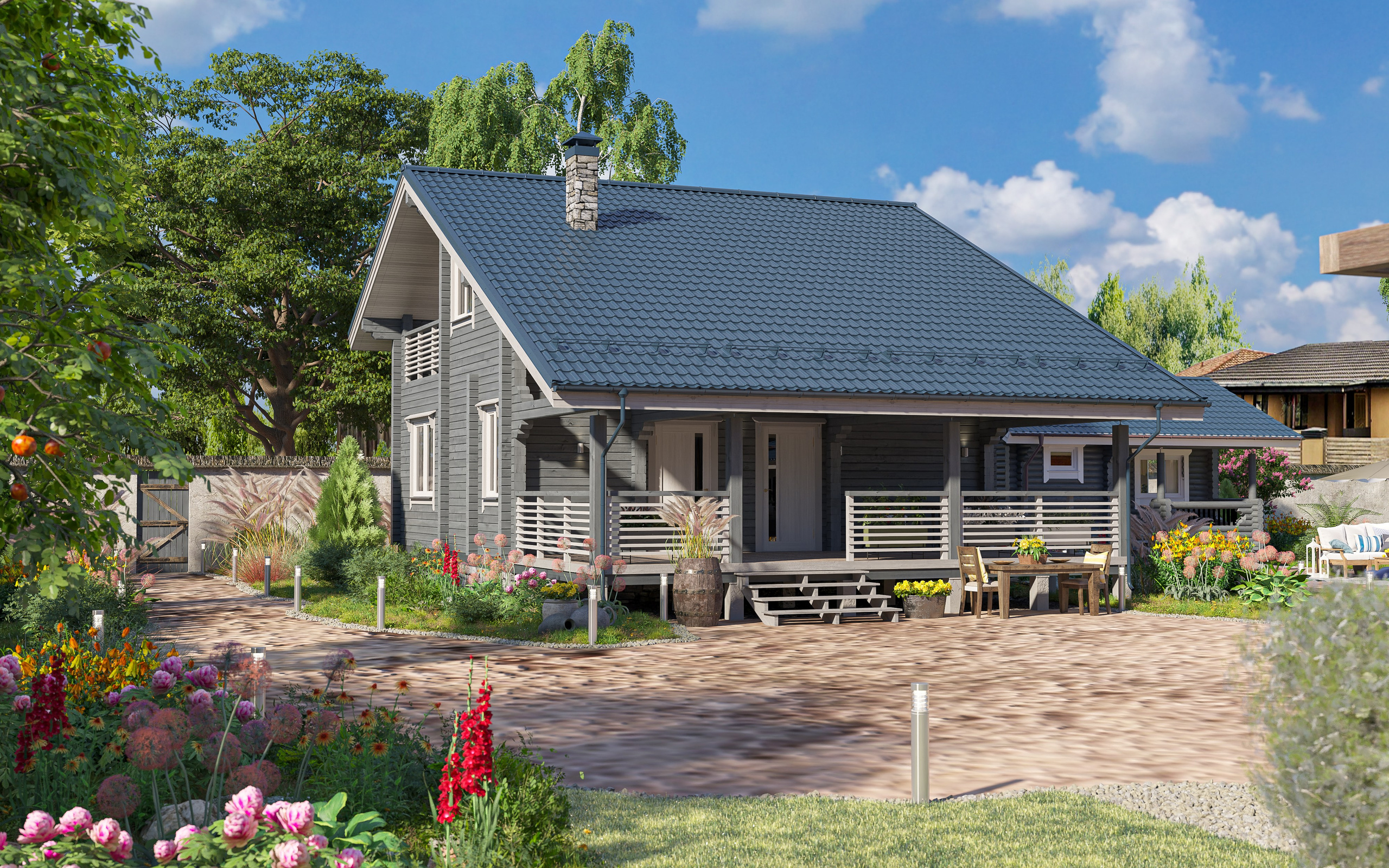 Дизайн-проект визуализации Дом «ДУБНА». Дизайн и визуализация