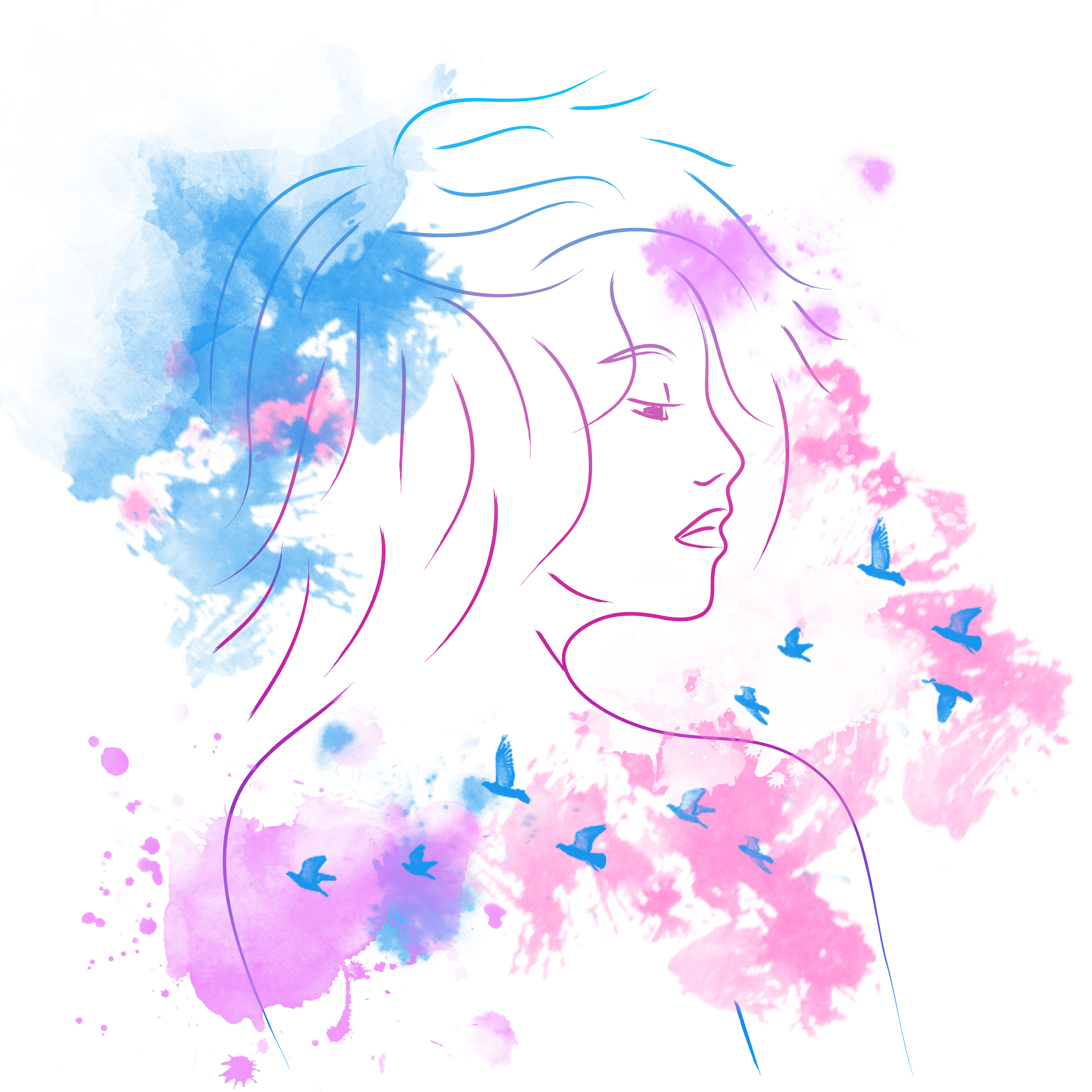 ART line. Lolly Shine. Contemporary digital artist